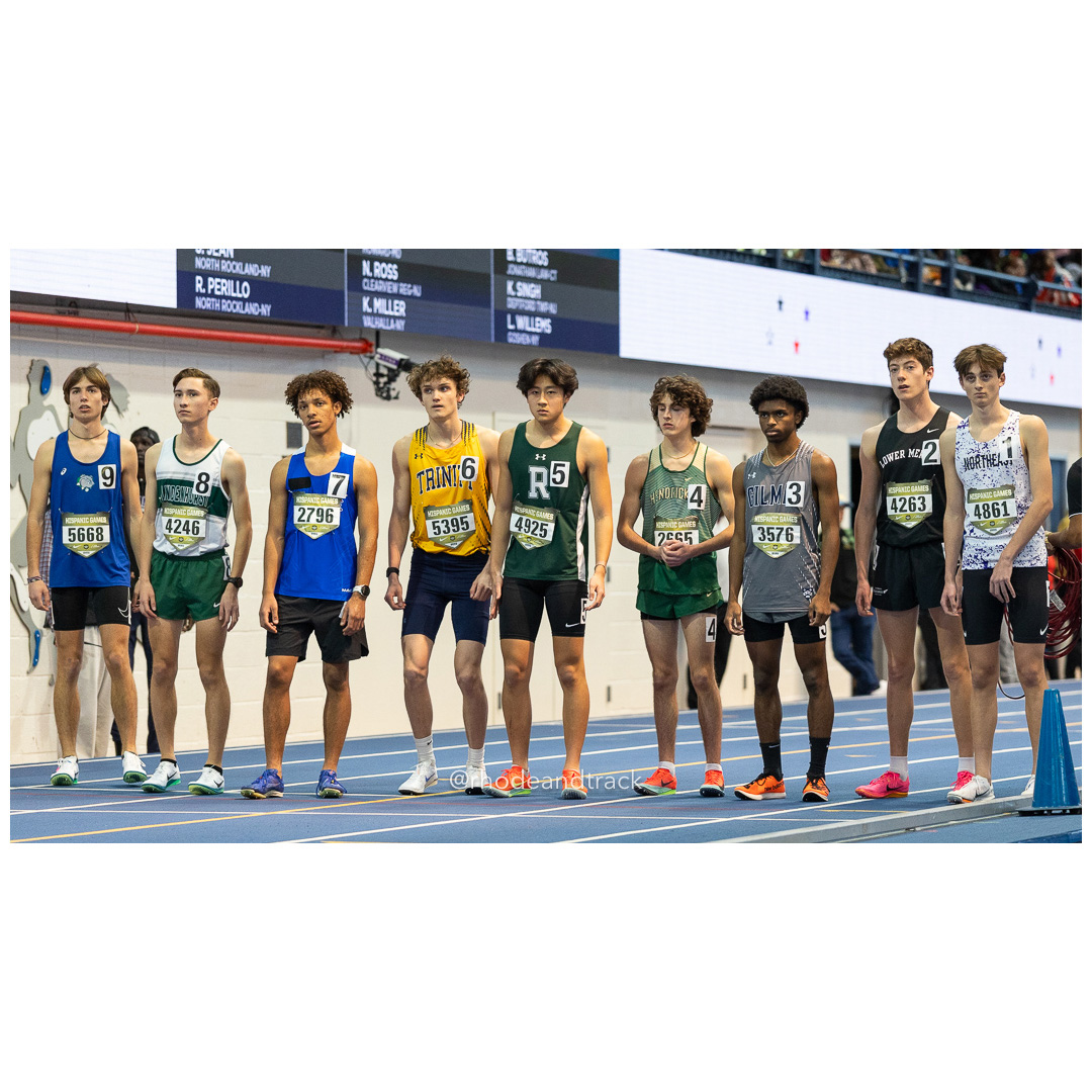 Colby Flynn, Bishop Hendricken RI - Sean Gray, Portsmouth RI - Boys Invitational Mile - Heat 1 - Indoor Track and Field - Hispanic Games at…