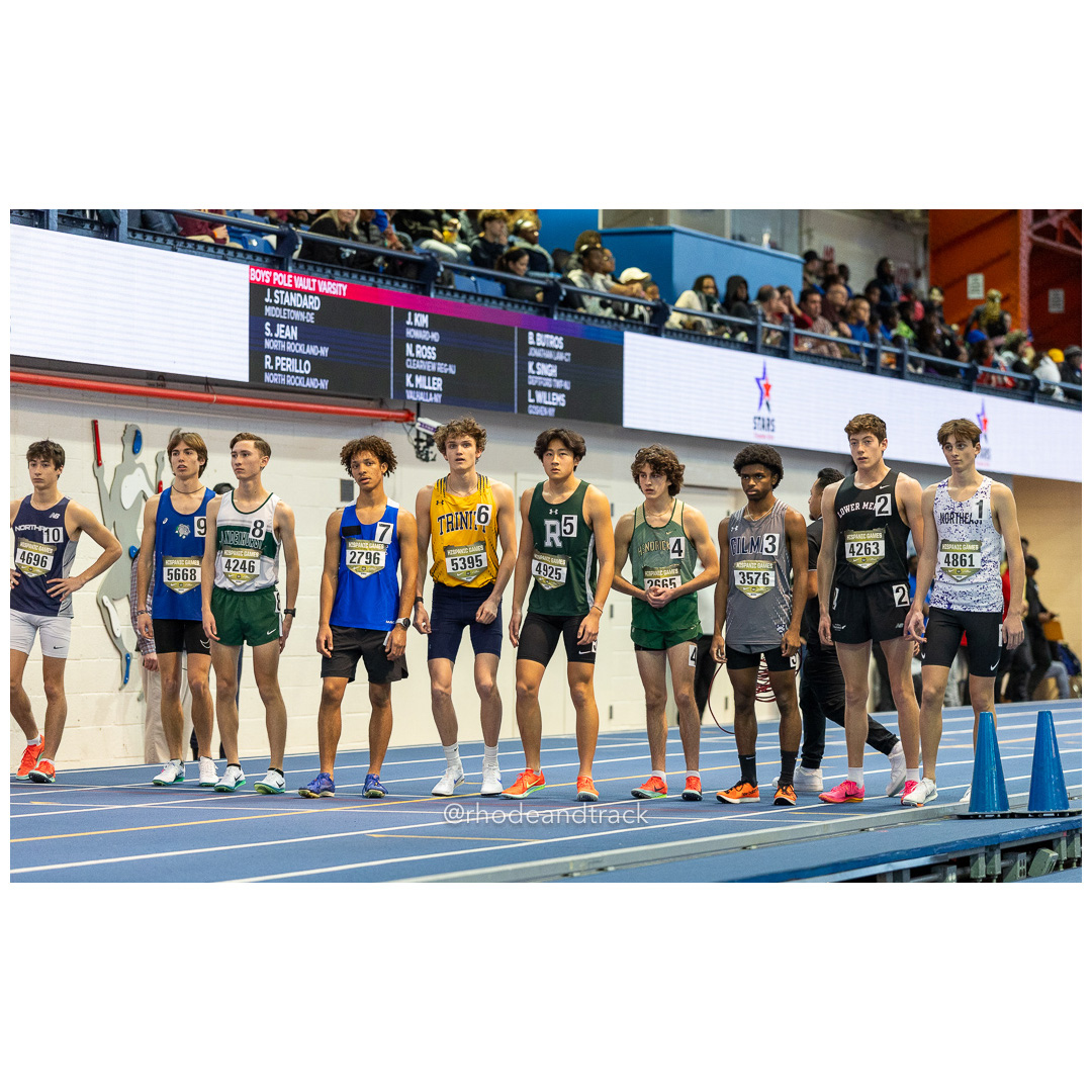 Colby Flynn, Bishop Hendricken RI - Sean Gray, Portsmouth RI - Boys Invitational Mile - Heat 1 - Indoor Track and Field - Hispanic Games at…