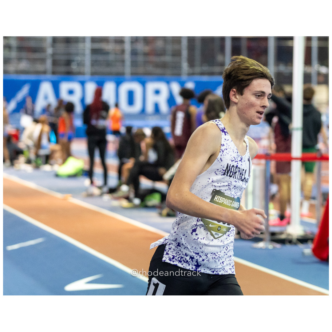 Sean Gray - Portsmouth RI - Boys Invitational Mile - Heat 1 - Indoor Track and Field - Hispanic Games at the Armory, New York City - Januar…