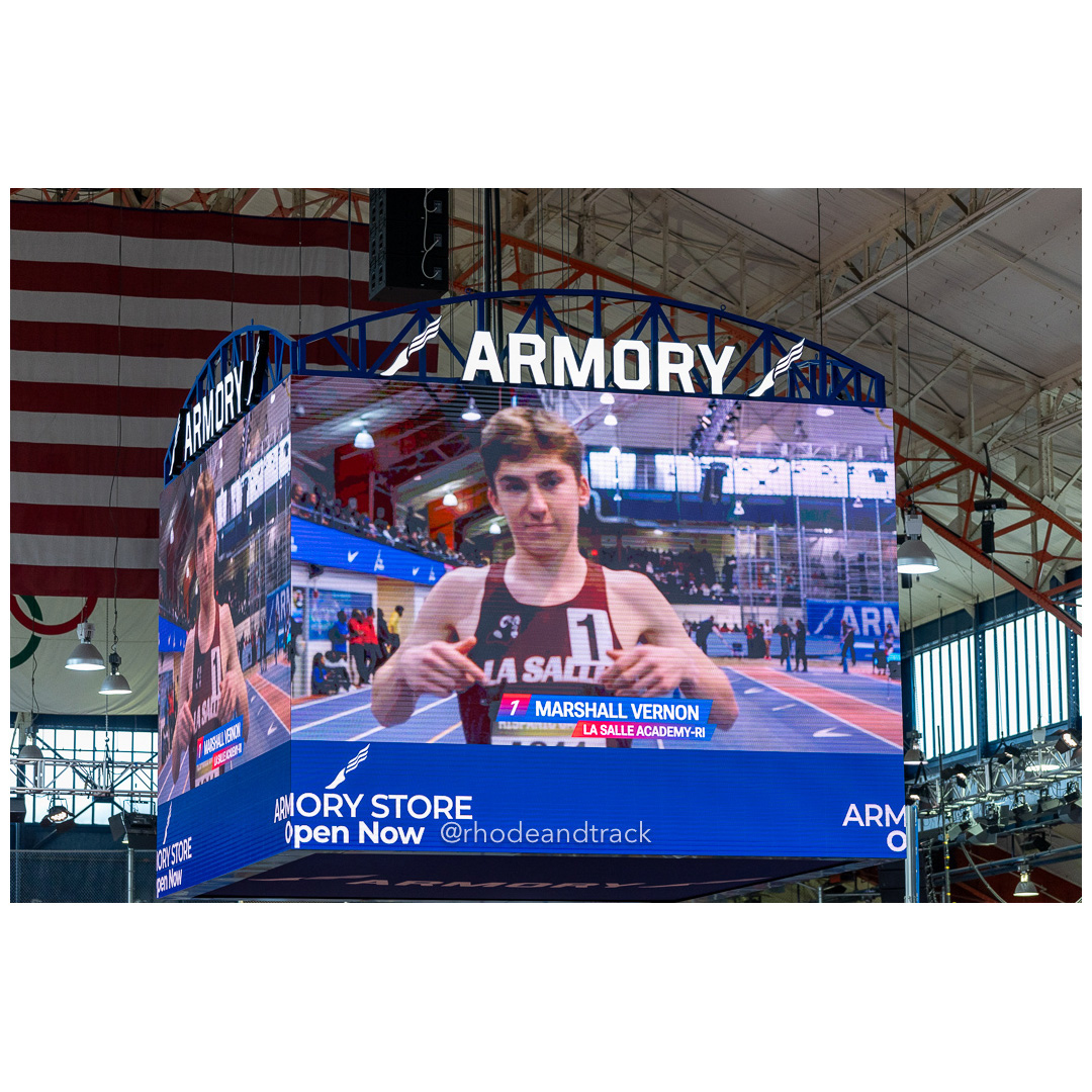 Marshall Vernon, La Salle Academy RI, 4:14.76 - Boys Invitational Mile - Heat 2 - Indoor Track and Field - Hispanic Games at the Armory, Ne…