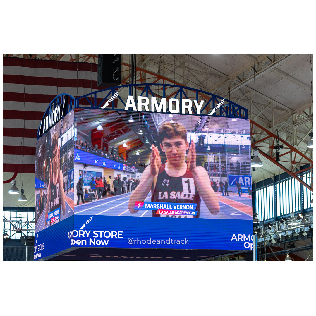 Marshall Vernon, La Salle Academy RI, 4:14.76 - Boys Invitational Mile - Heat 2 - Indoor Track and Field - Hispanic Games at the Armory, Ne…