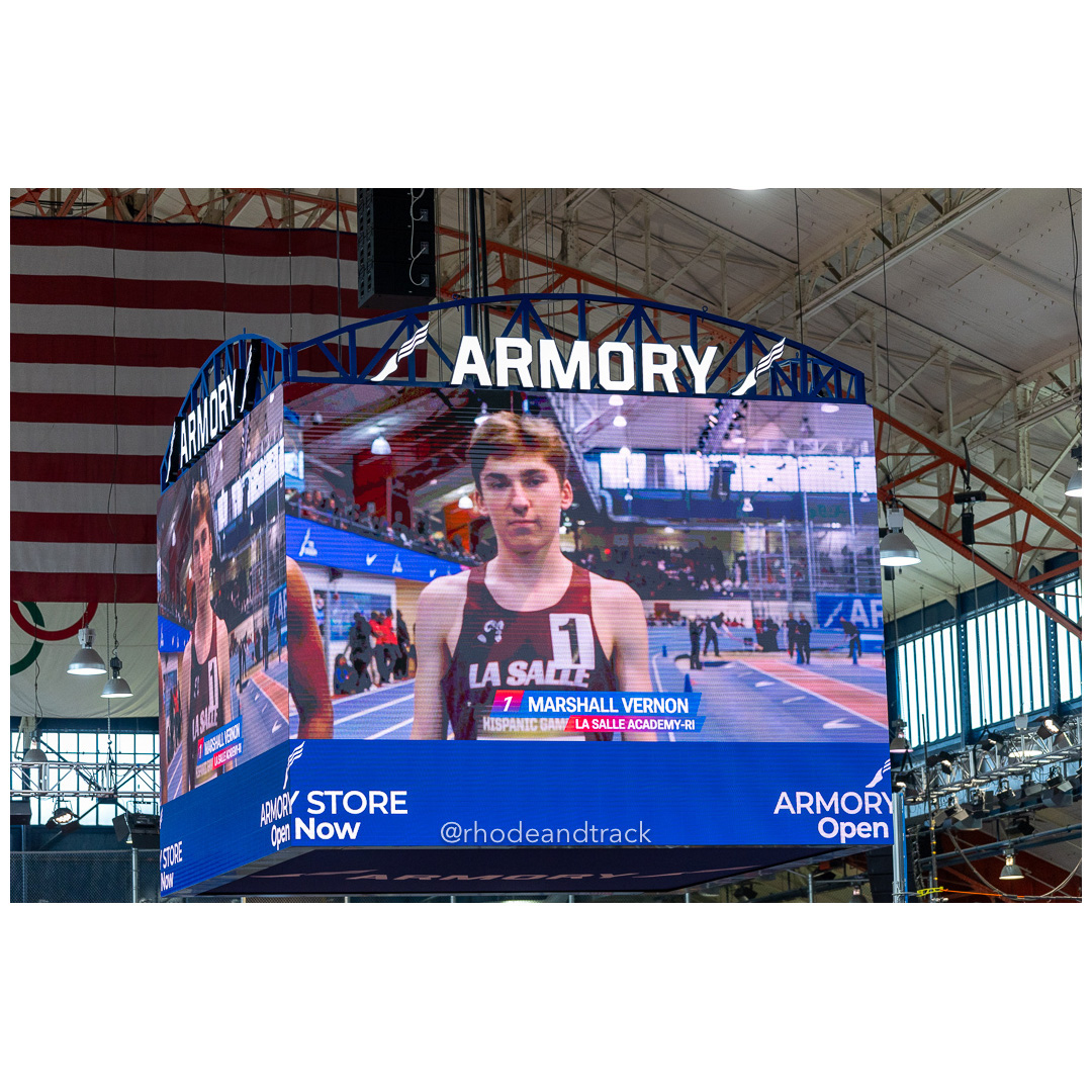 Marshall Vernon, La Salle Academy RI, 4:14.76 - Boys Invitational Mile - Heat 2 - Indoor Track and Field - Hispanic Games at the Armory, Ne…