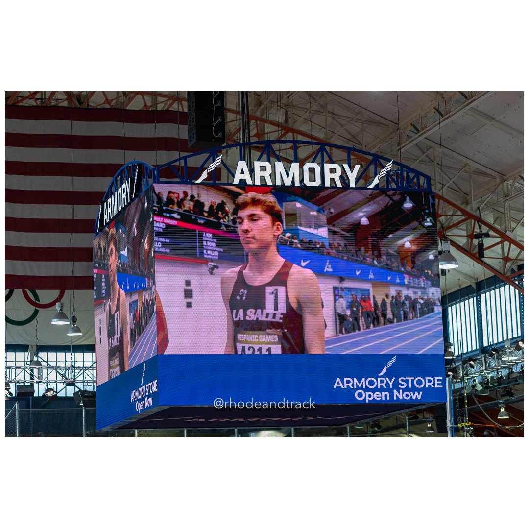 Marshall Vernon, La Salle Academy RI, 4:14.76 - Boys Invitational Mile - Heat 2 - Indoor Track and Field - Hispanic Games at the Armory, Ne…