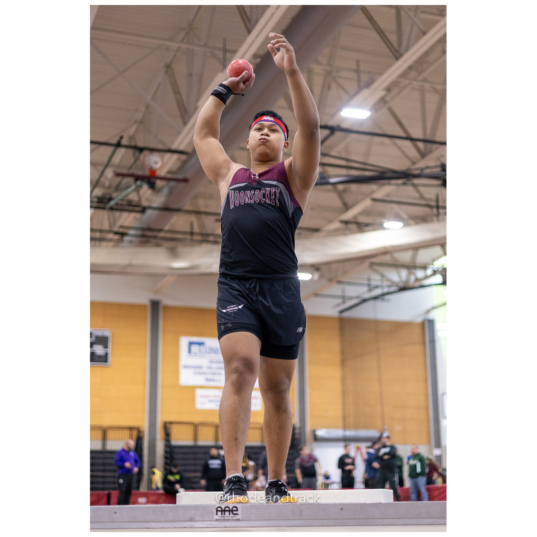 Shamrock Thoun - Woonsocket RI - Shot put - World Trophy Invitational - Indoor Track and Field - Providence Career Technical Academy - Prov…