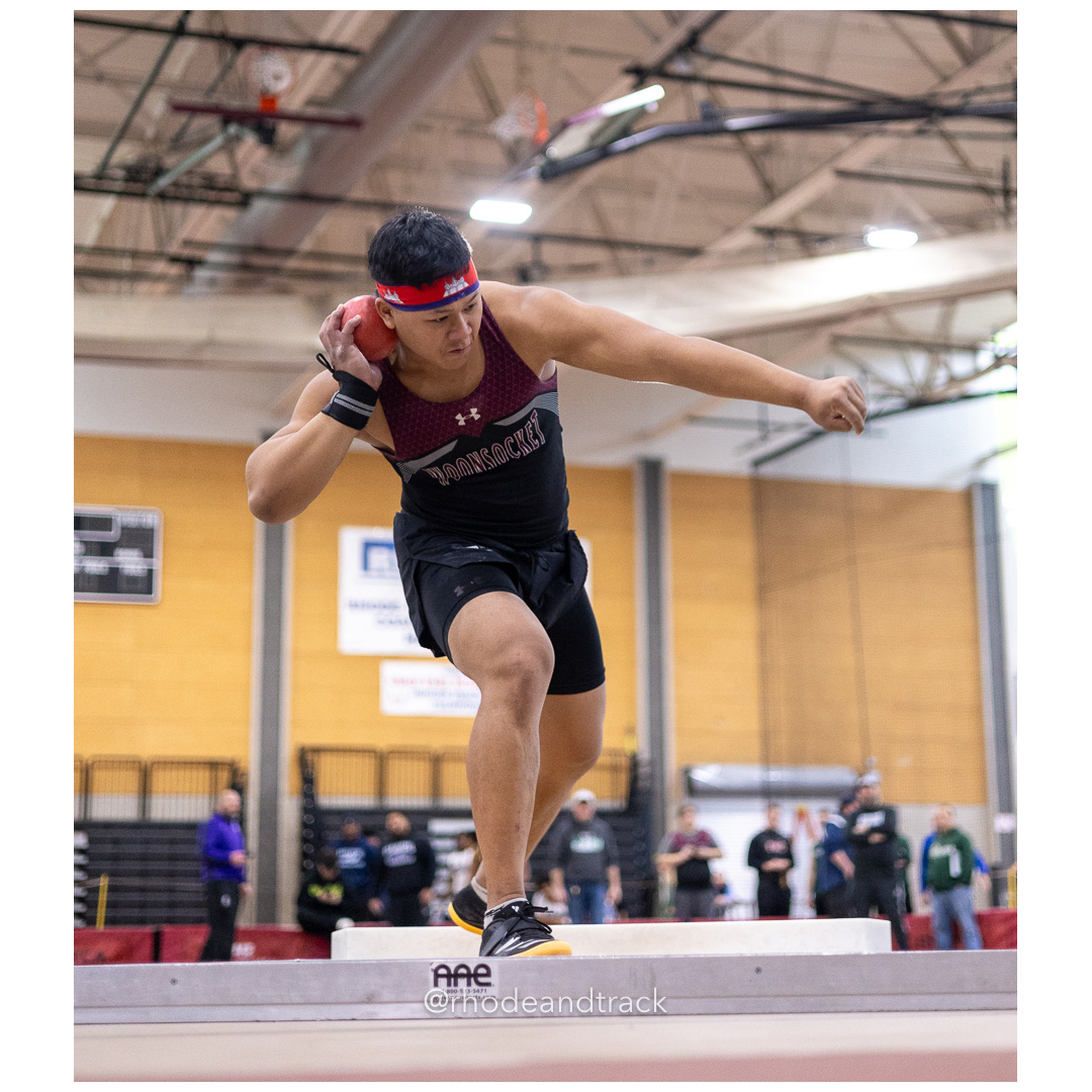 Shamrock Thoun - Woonsocket RI - Shot put - World Trophy Invitational - Indoor Track and Field - Providence Career Technical Academy - Prov…