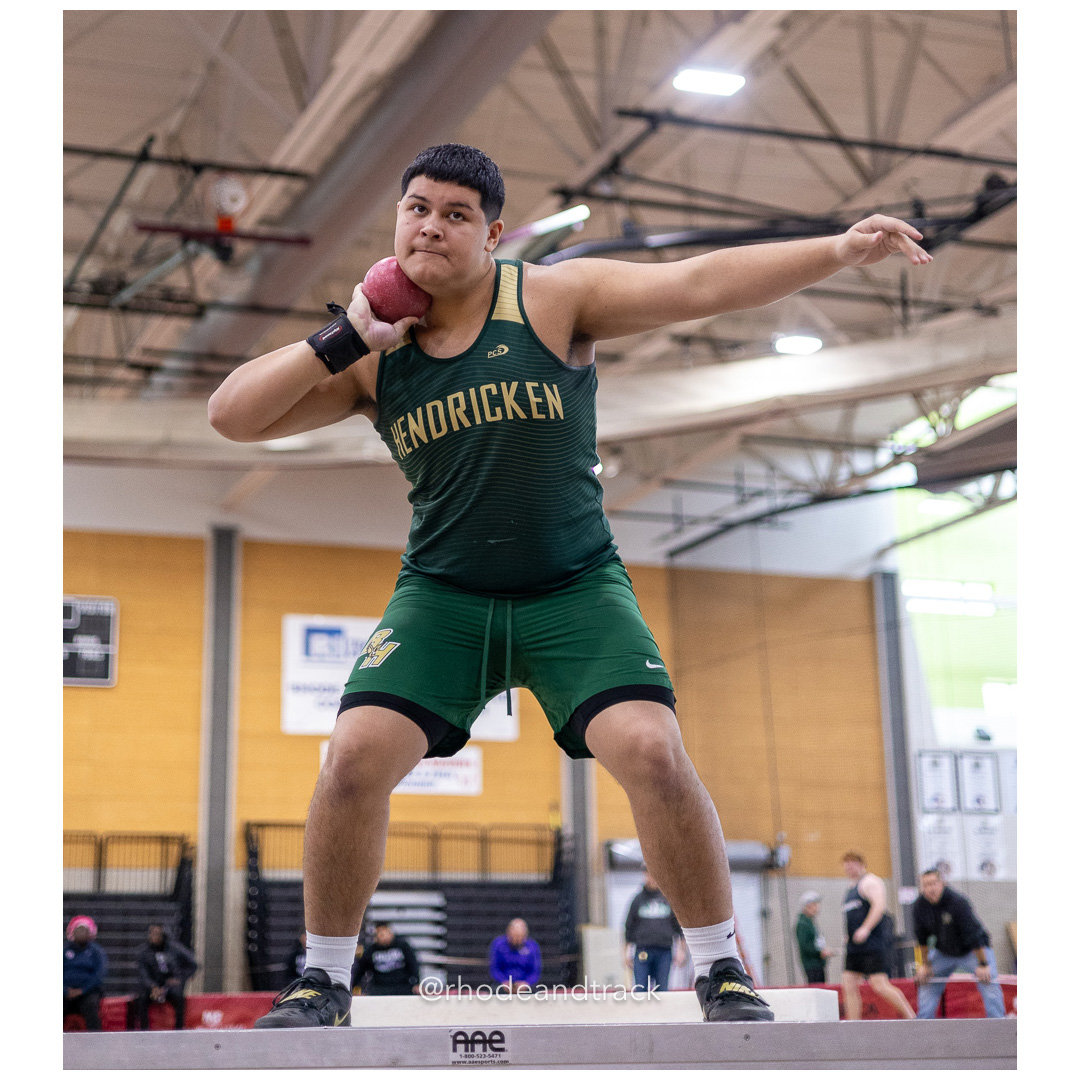 Alexzander Prado - Bishop Hendricken High School - Shot put - World Trophy Invitational - Indoor Track and Field - Providence Career Techni…