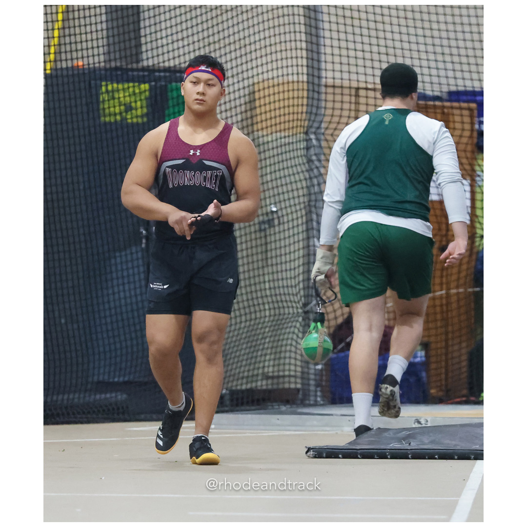 Shamrock Thoun - Woonocket RI - Weight Throw - World Trophy Invitational - Indoor Track and Field - Providence Career Technical Academy - P…