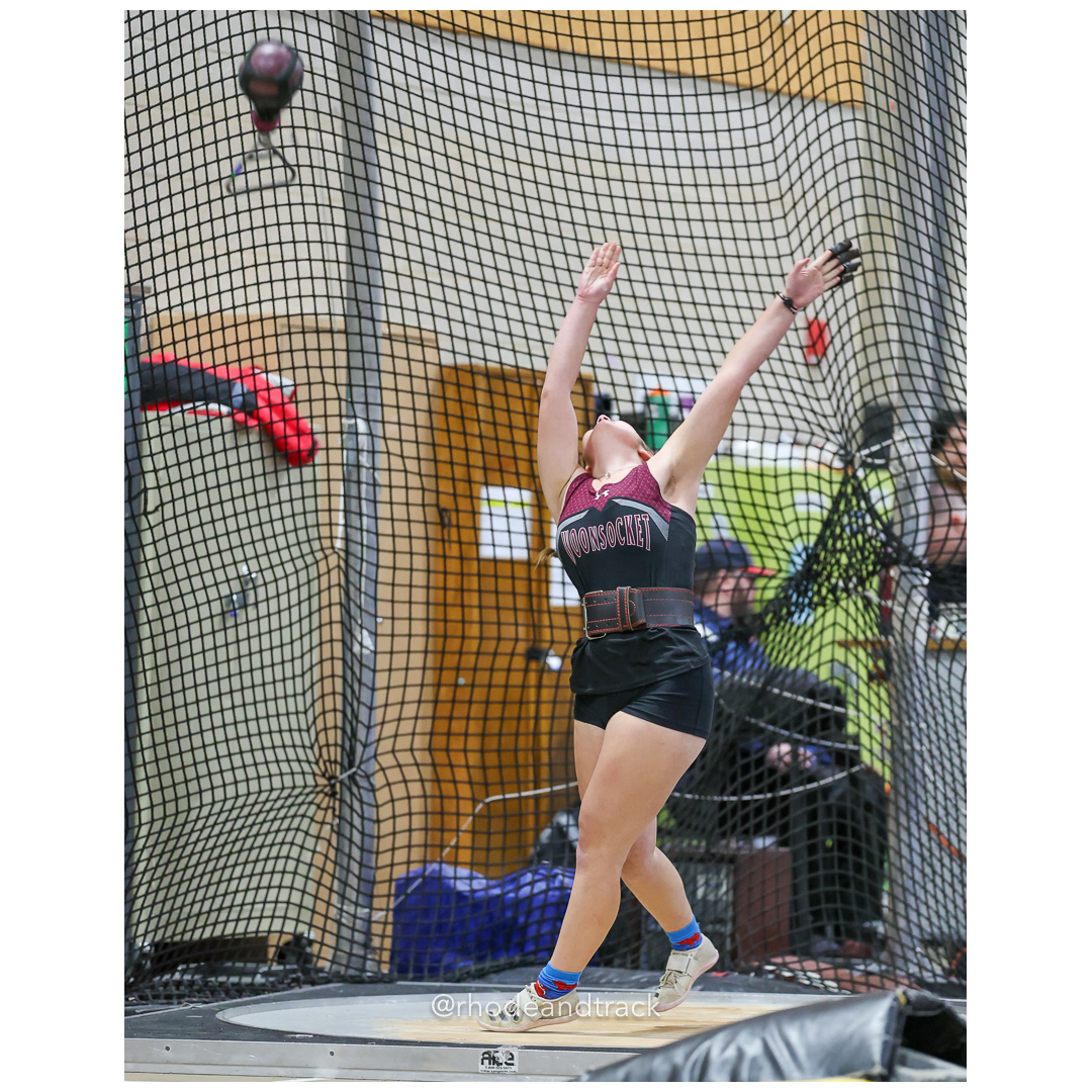Isabella Piette, Woonsocket High School, 49-3.25, Weight Throw - Dwyer Division Championship - Indoor Track and Field - Providence Career Technical Academy - Providence RI - January 15, 2025 title=