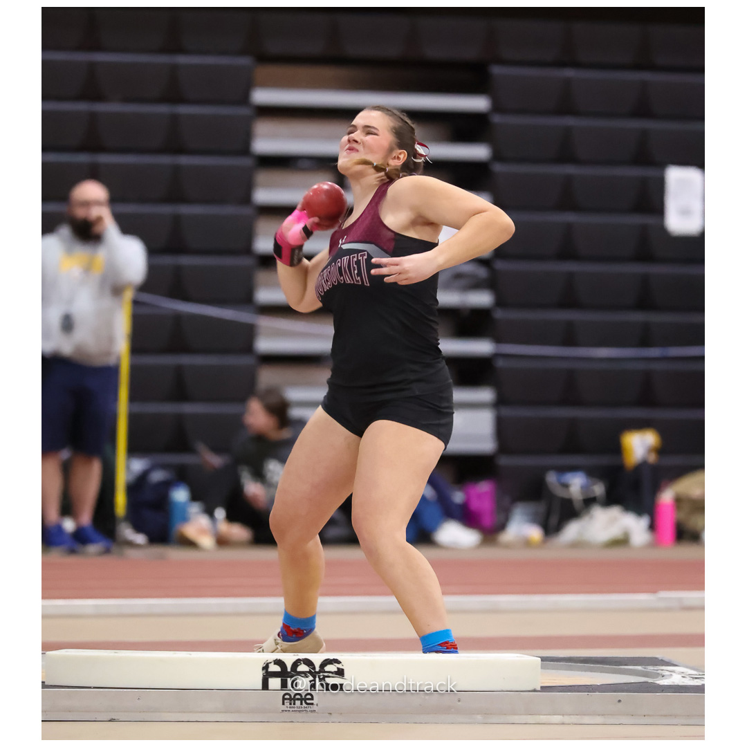 Isabella Piette, Woonsocket High School, 33-11, Shot put - Throw - Dwyer Division Championship - Indoor Track and Field - Providence Career Technical Academy - Providence RI - January 15, 2025 title=