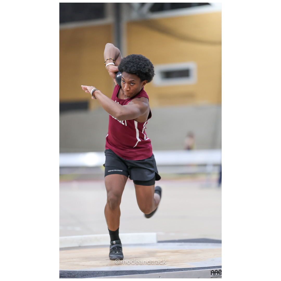 Raymond Williams, Woonsocket High School, 23-5.50, Shot put - Throw - Dwyer Division Championship - Indoor Track and Field - Providence Career Technical Academy - Providence RI - January 15, 2025 title=