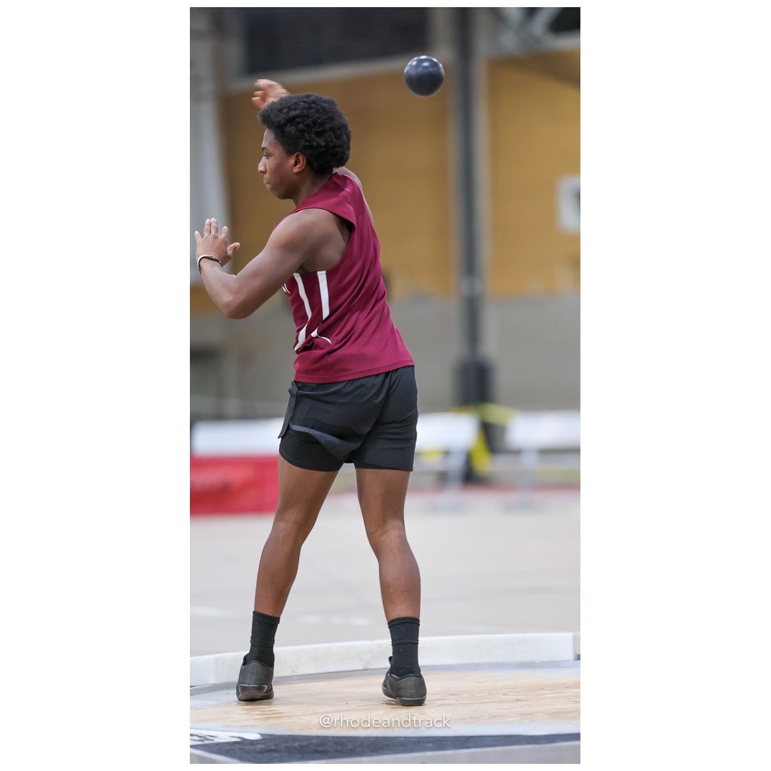 Raymond Williams, Woonsocket High School, 23-5.50, Shot put - Throw - Dwyer Division Championship - Indoor Track and Field - Providence Career Technical Academy - Providence RI - January 15, 2025 title=