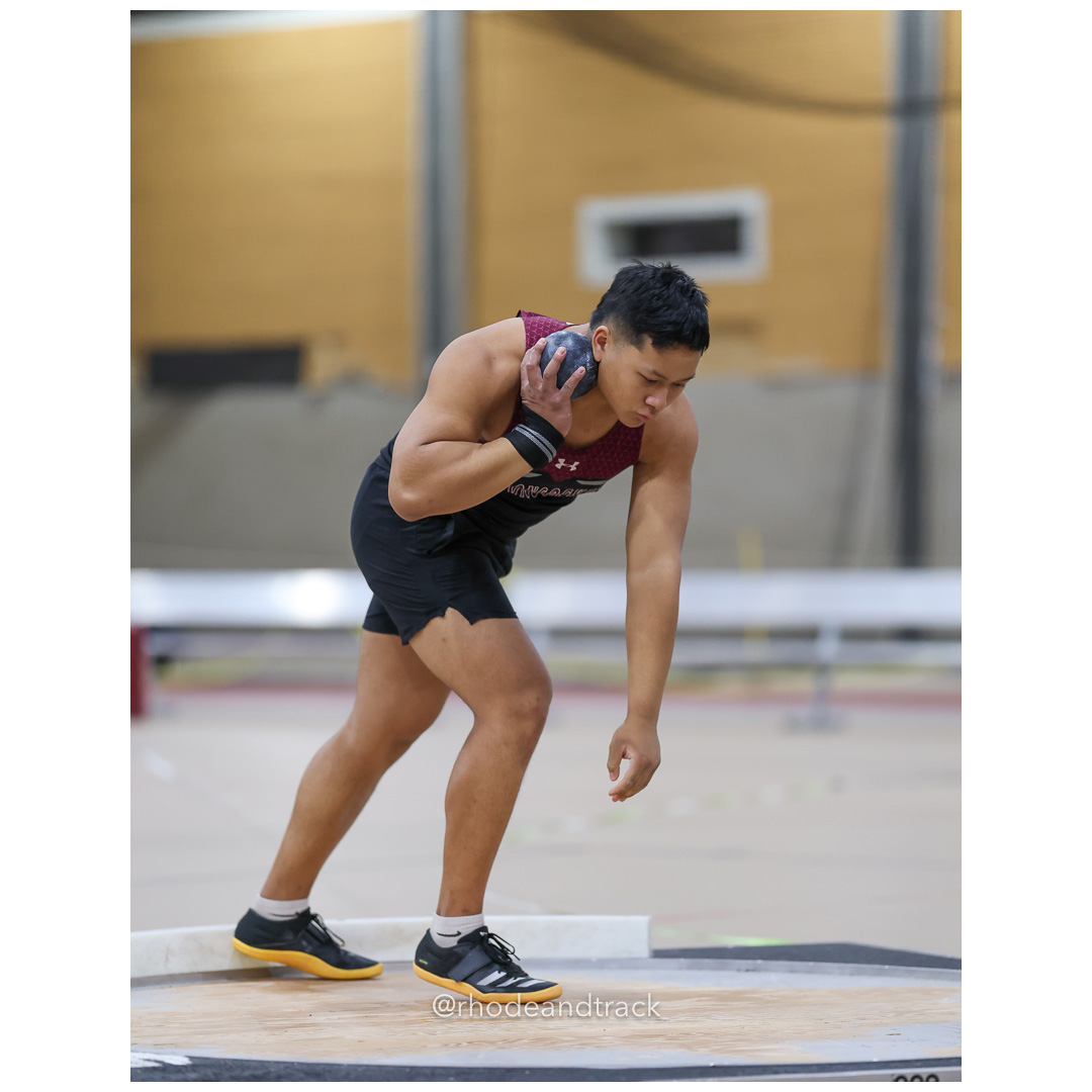 Shamrock Thoun, Woonsocket High School, 38-7.50, Shot put - Throw - Dwyer Division Championship - Indoor Track and Field - Providence Career Technical Academy - Providence RI - January 15, 2025 title=