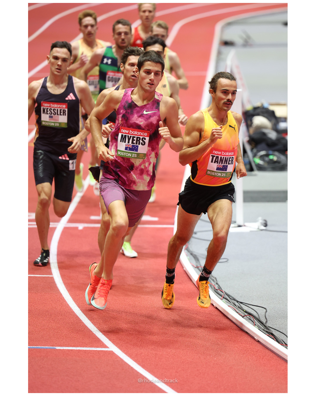 Hobbs Kessler - USA - Cameron Myers - AUS - Sam Tanner - NZL - 3,000 meters - New Balance Indoor Grand Prix 2025 - the Track at New Balance - Boston, MA - February 2 2025 File: ./dir-Mens-3000m/250202-250202-indoor-track-new-balance-indoor-grand-prix-2025-7-062A5736.jpg Hobbs Kessler - USA - Cameron Myers - AUS - Sam Tanner - NZL - 3,000 meters - New Balance Indoor Grand Prix 2025 - the Track at New Balance…