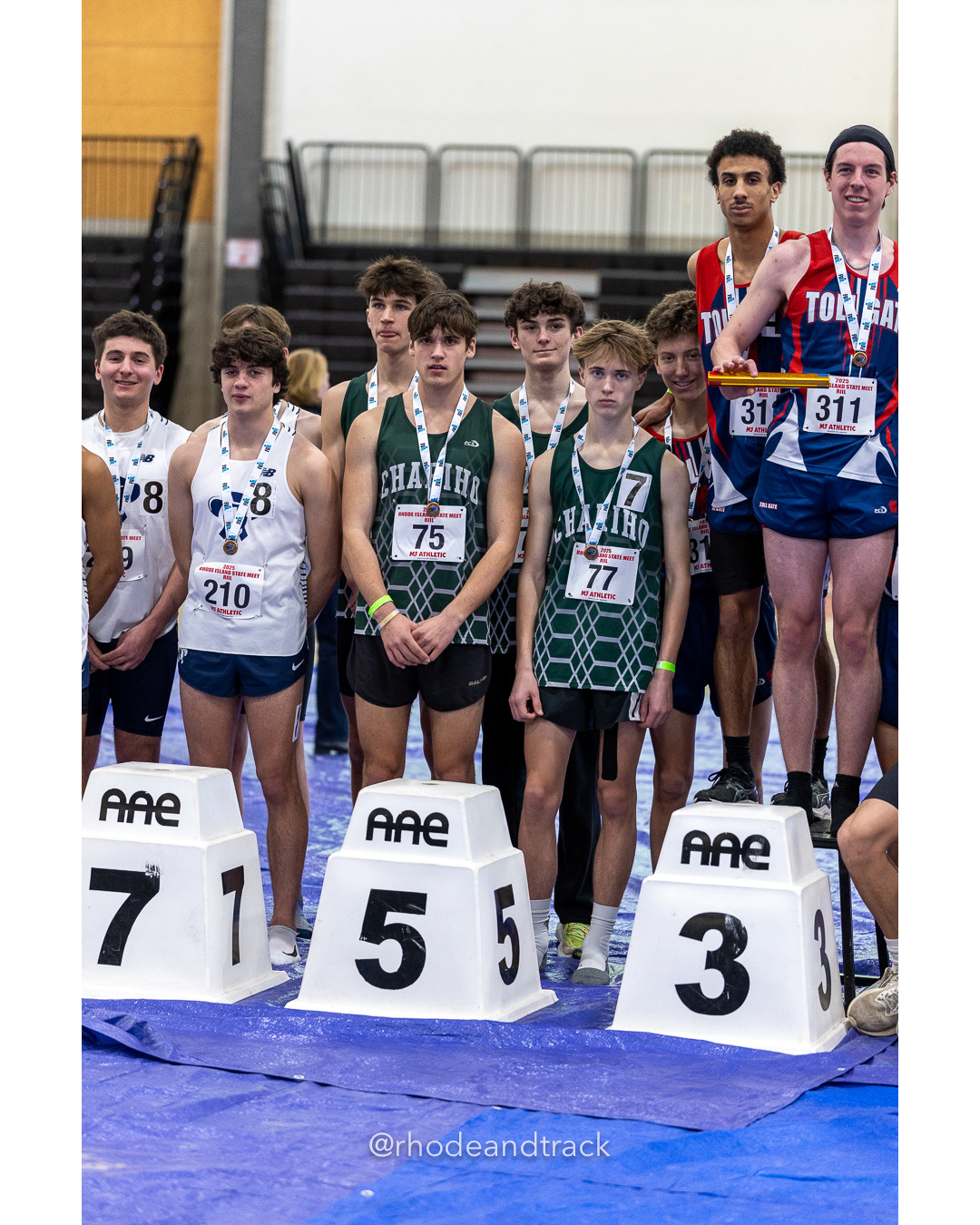 Boys 4x800 Meter Relay - RI 2025 Indoor Track and Field State Championships - PCTA - Providence RI - February 15 2025 File: ./dir-1-Boys-State-Championship/250215-track-indoor-2025-ri-state-championship-pcta-160-296A8086.jpg Boys 4x800 Meter Relay - RI 2025 Indoor Track and Field State Championships - PCTA - Providence RI - February 15 2025 – Indoor Track – Feb…