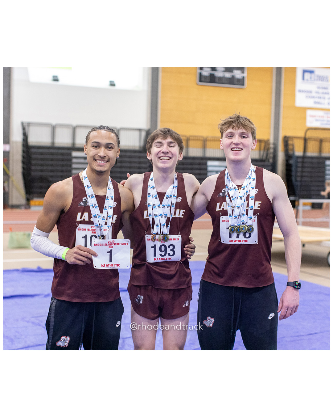 Antonio Beardon, Marshall Vernon, Garrett Giroux-Pezzullo - La Salle Academy - Team Champions - RI 2025 Indoor Track and Field State Championships - PCTA - Providence RI - February 15 2025 File: ./dir-1-Boys-State-Championship/250215-track-indoor-2025-ri-state-championship-pcta-690-_U1A1779.jpg Antonio Beardon, Marshall Vernon, Garrett Giroux-Pezzullo - La Salle Academy - Team Champions - RI 2025 Indoor Track and Field State Champi…