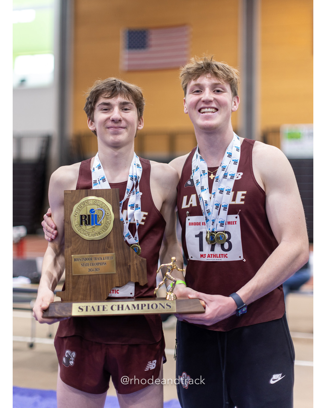 Marshall Vernon, Garrett Giroux-Pezzullo - La Salle Academy - Team Champions - RI 2025 Indoor Track and Field State Championships - PCTA - Providence RI - February 15 2025 File: ./dir-1-Boys-State-Championship/250215-track-indoor-2025-ri-state-championship-pcta-699-_U1A2046.jpg Marshall Vernon, Garrett Giroux-Pezzullo - La Salle Academy - Team Champions - RI 2025 Indoor Track and Field State Championships - PCTA -…