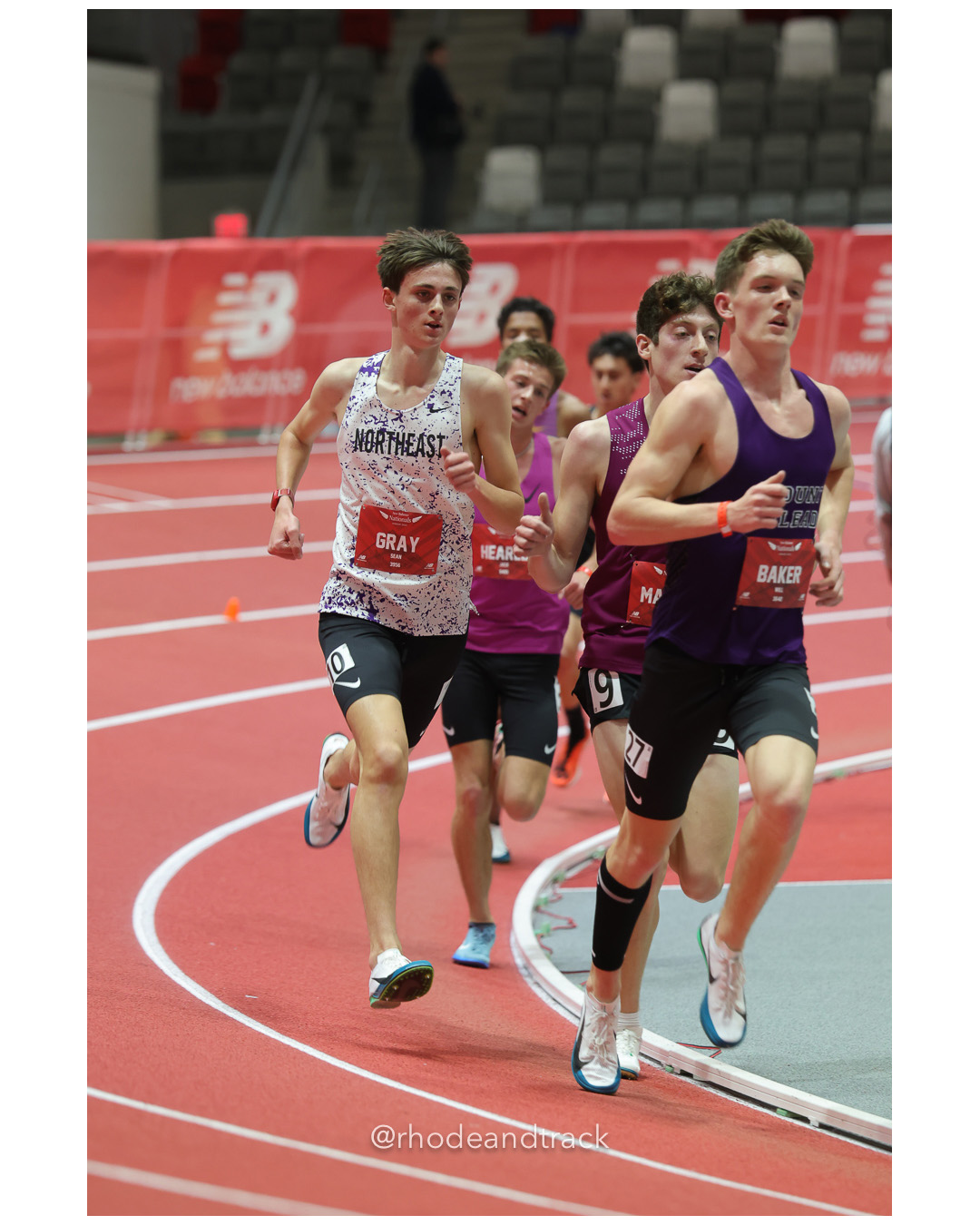 Sean Gray, Portsmouth Track Club, Boys 5000m, Will Baker, Mt Gilead Track Club, Boys 5000m, New Balance Indoor Nationals - the TRACK at New Balance - Boston MA File: ./dir-Boys-5000m/250313-NBIN-2025-Thursday-1013-296A6480.jpg Sean Gray, Portsmouth Track Club, Boys 5000m, Will Baker, Mt Gilead Track Club, Boys 5000m, New Balance Indoor Nationals - the TRACK at New…