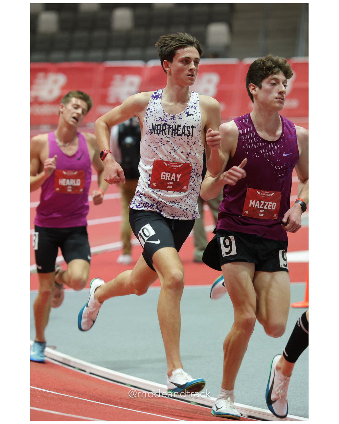Sean Gray, Portsmouth Track Club, Boys 5000m, Nick Mazzeo, Lower Merion Athletics Club, Boys 5000m, New Balance Indoor Nationals - the TRACK at New Balance - Boston MA File: ./dir-Boys-5000m/250313-NBIN-2025-Thursday-1014-296A6507.jpg Sean Gray, Portsmouth Track Club, Boys 5000m, Nick Mazzeo, Lower Merion Athletics Club, Boys 5000m, New Balance Indoor Nationals - the TRAC…