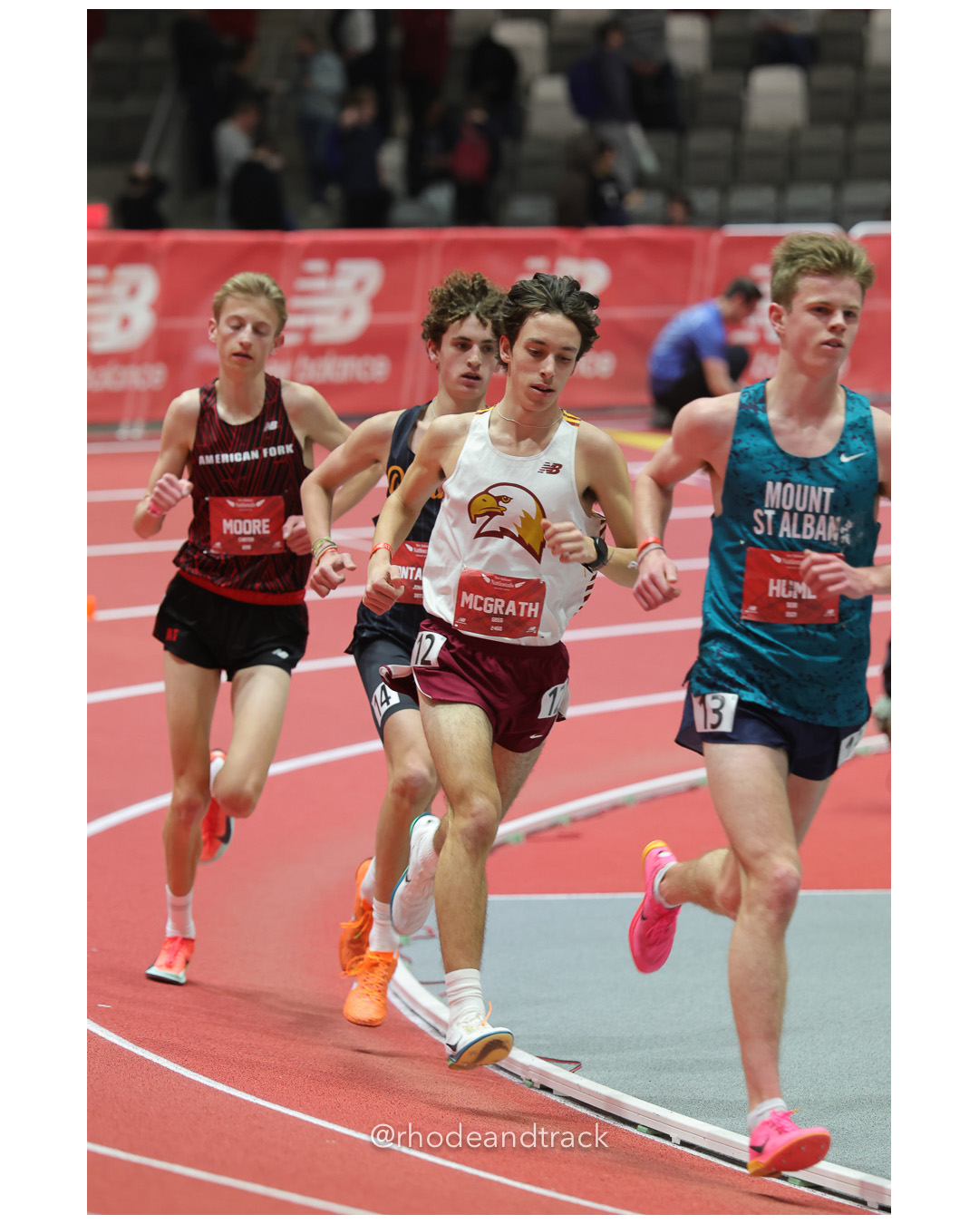 Carter Moore, American Fork XC Club, Boys 5000m, Greg McGrath, Boston Jesuit, Boys 5000m, Sebi Hume, Washington-MD, Boys 5000m, New Balance Indoor Nationals - the TRACK at New Balance - Boston MA File: ./dir-Boys-5000m/250313-NBIN-2025-Thursday-924-296A4232.jpg Carter Moore, American Fork XC Club, Boys 5000m, Greg McGrath, Boston Jesuit, Boys 5000m, Sebi Hume, Washington-MD, Boys 5000m, New Balance…