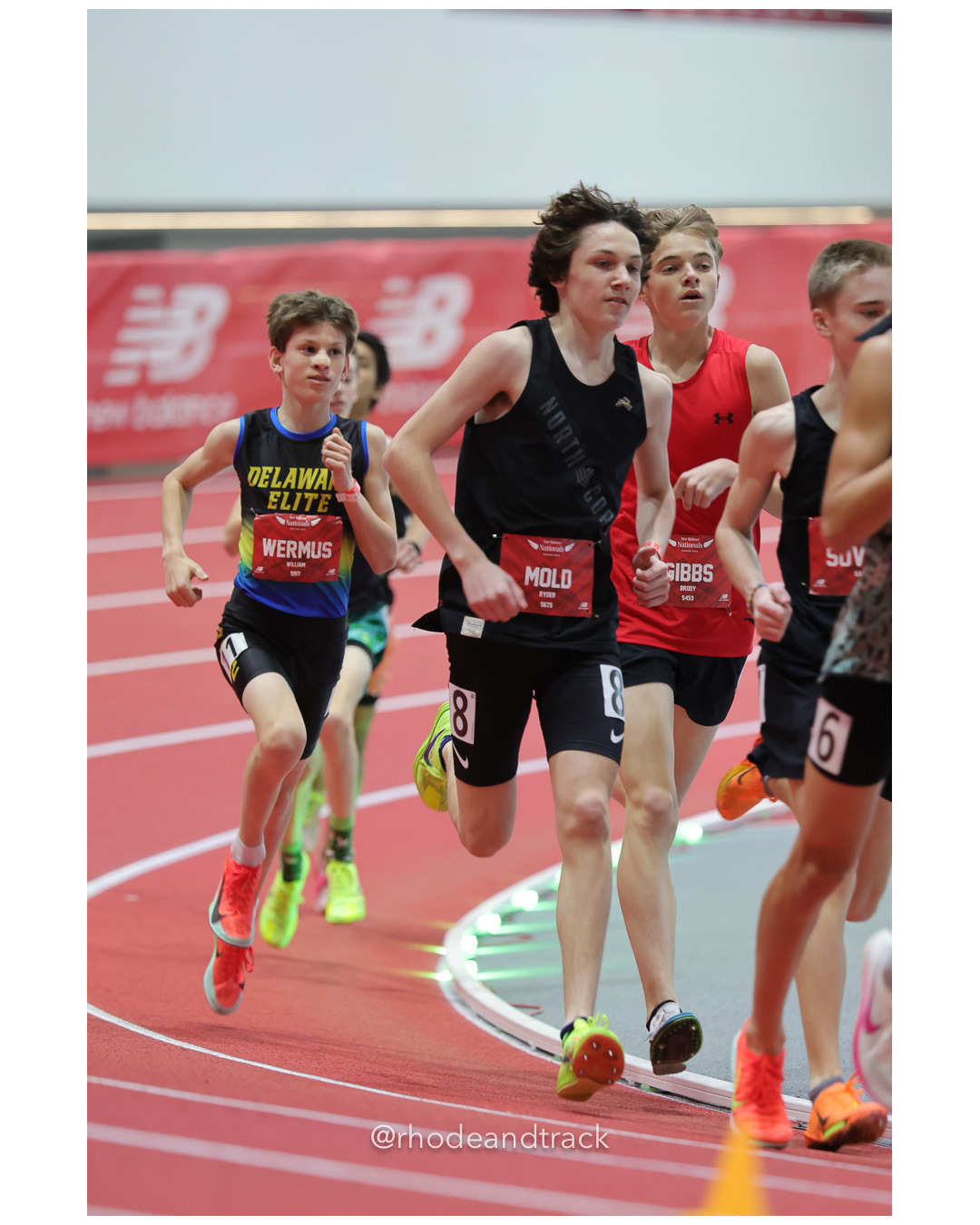 William Wermus, Delaware Elite Track Club, Boys MS Mile, Ryder Mold, St. Francis-MN, Boys MS Mile, New Balance Indoor Nationals - the TRACK at New Balance - Boston MA File: ./dir-Boys-MS-Mile/250313-NBIN-2025-Thursday-145-296A0748.jpg William Wermus, Delaware Elite Track Club, Boys MS Mile, Ryder Mold, St. Francis-MN, Boys MS Mile, New Balance Indoor Nationals - the TRACK…