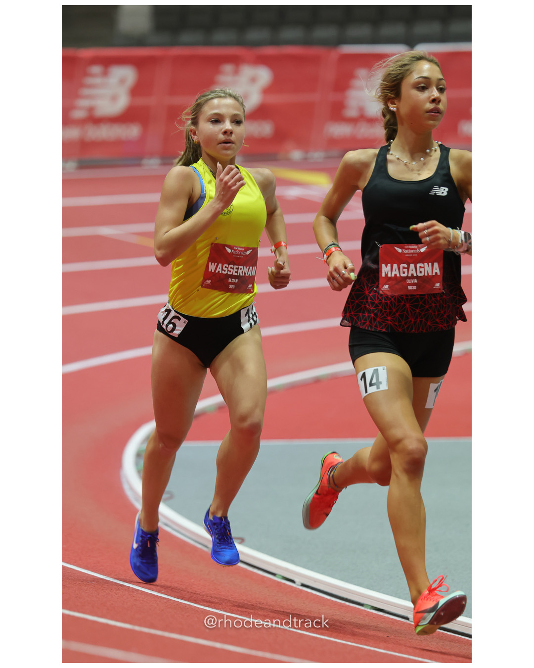 Sloan Wasserman, Waccabuc-NY, Girls 5000m, Olivia Magagna, Lancaster-PA, Girls 5000m, New Balance Indoor Nationals - the TRACK at New Balan…