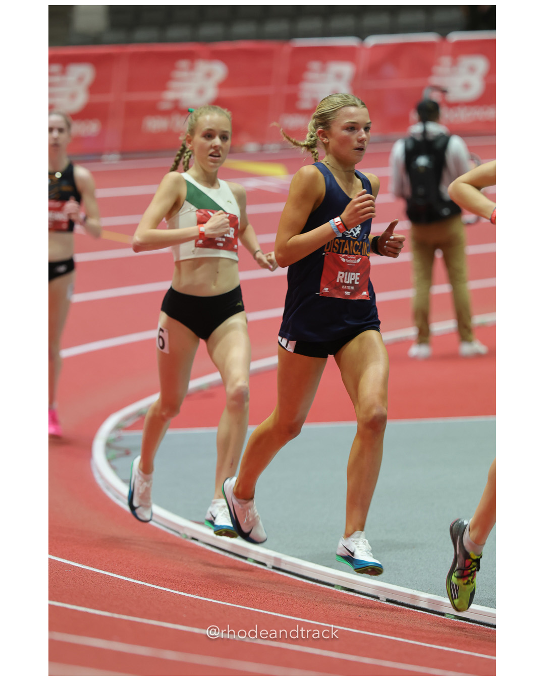 Jazzlyn Garmer, Knoxville-TN, Girls 5000m, Katelyn Rupe, Salina-KS, Girls 5000m, New Balance Indoor Nationals - the TRACK at New Balance -…