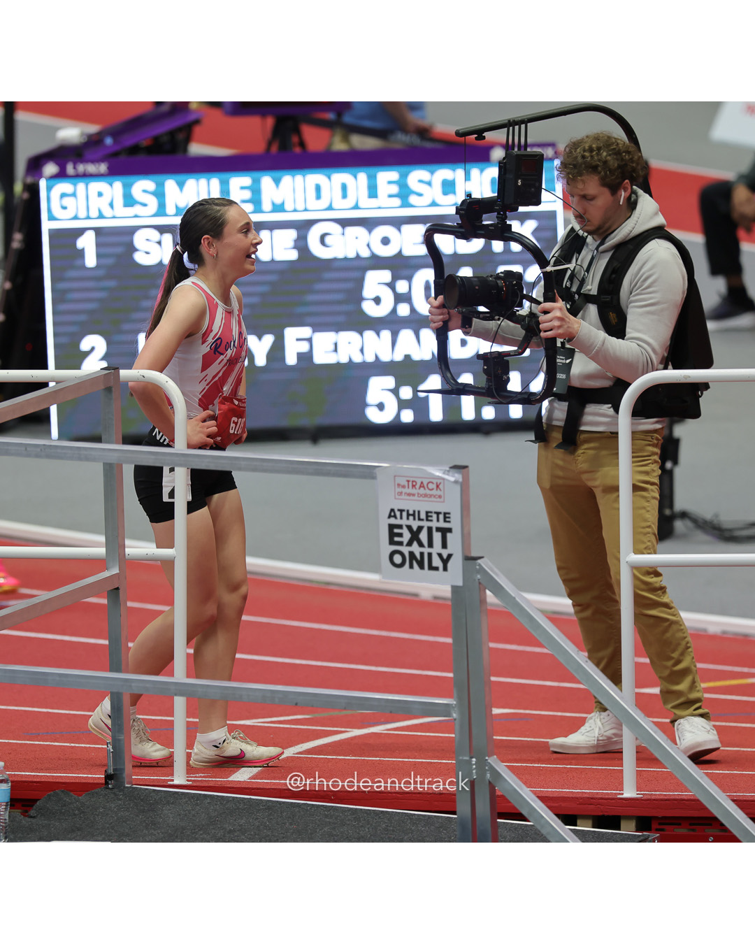 Sloane Groendyk, Girls Middle School Mile, 5:04.52, New Balance Indoor Nationals - the TRACK at New Balance - Boston MA – New Balance Indoo…