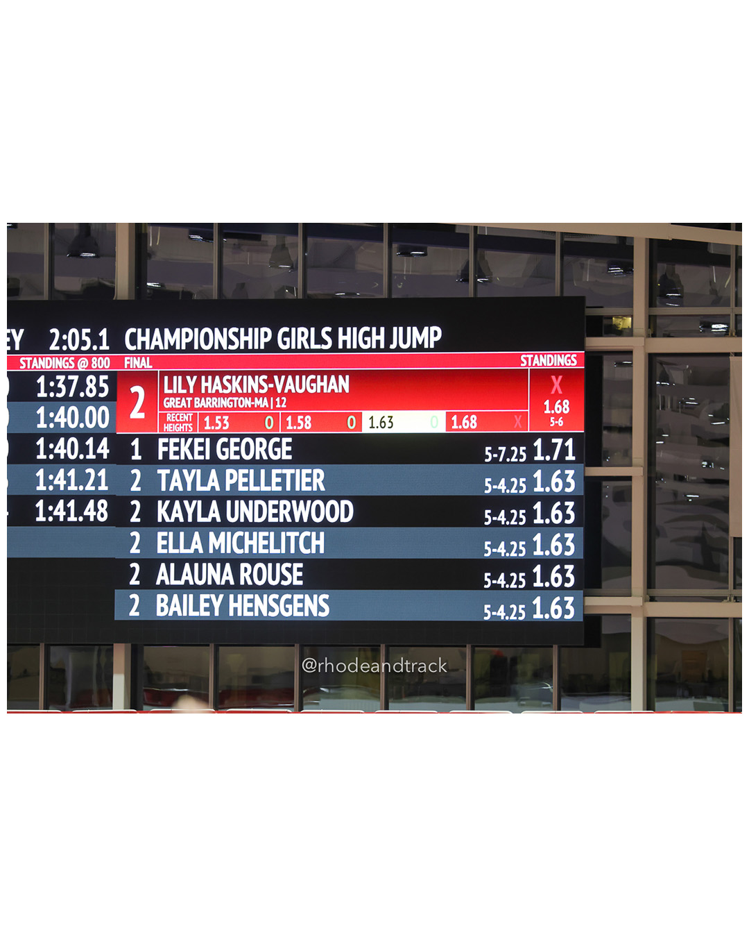 New Balance Indoor Nationals - the TRACK at New Balance - Boston MA – New Balance Indoor Nationals – Mar 14, 2025 – bib #366