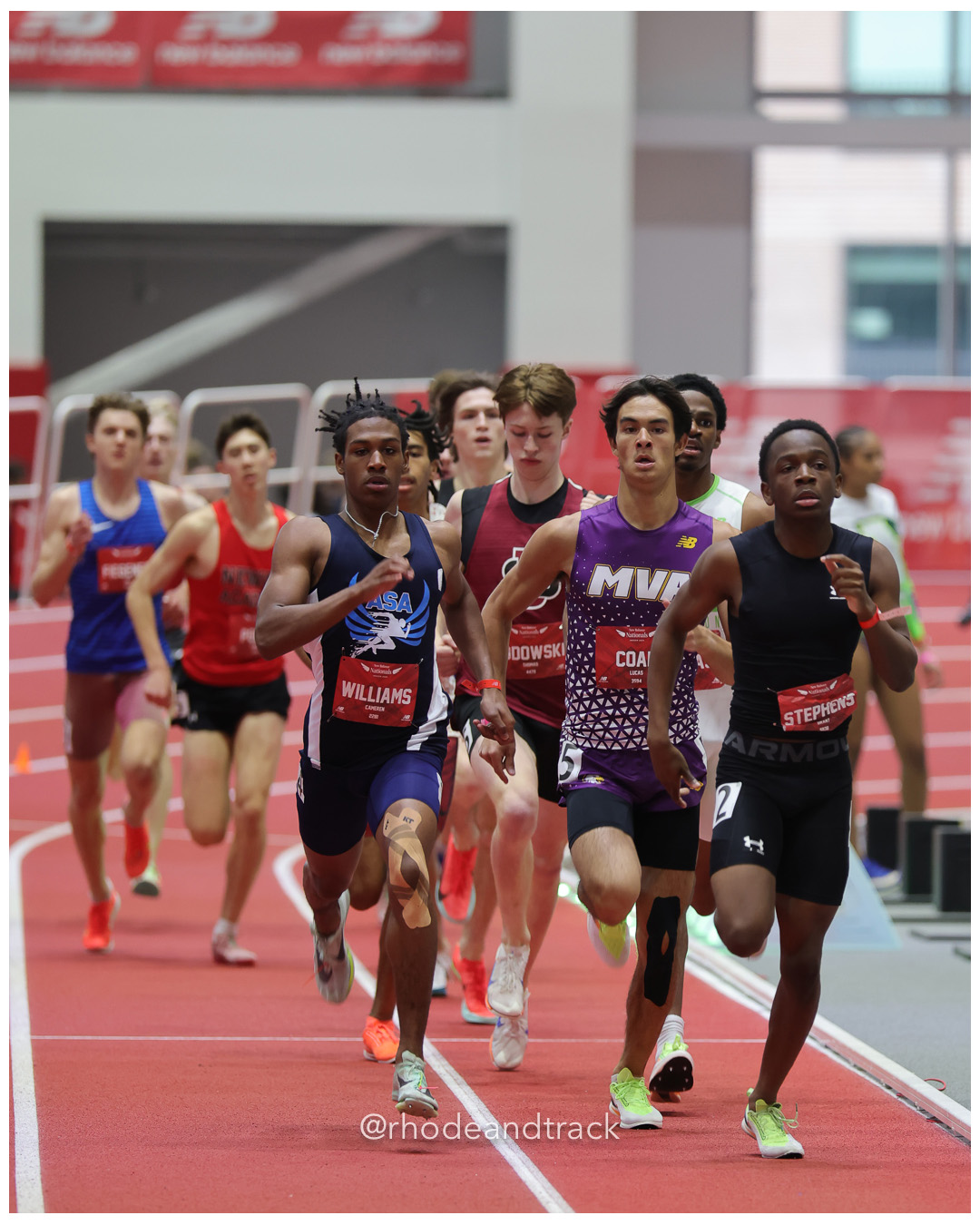 Carson Williams, Corvian Track & Field, Boys 800m, Grant Stephens, Fort Washington -MD, Boys 800m, New Balance Indoor Nationals - the TRACK at New Balance - Boston MA File: ./dir-Boys-800m/250315-NBIN-2025-Saturday-408-296A0903.jpg Carson Williams, Corvian Track & Field, Boys 800m, Grant Stephens, Fort Washington -MD, Boys 800m, New Balance Indoor Nationals - the TRACK…