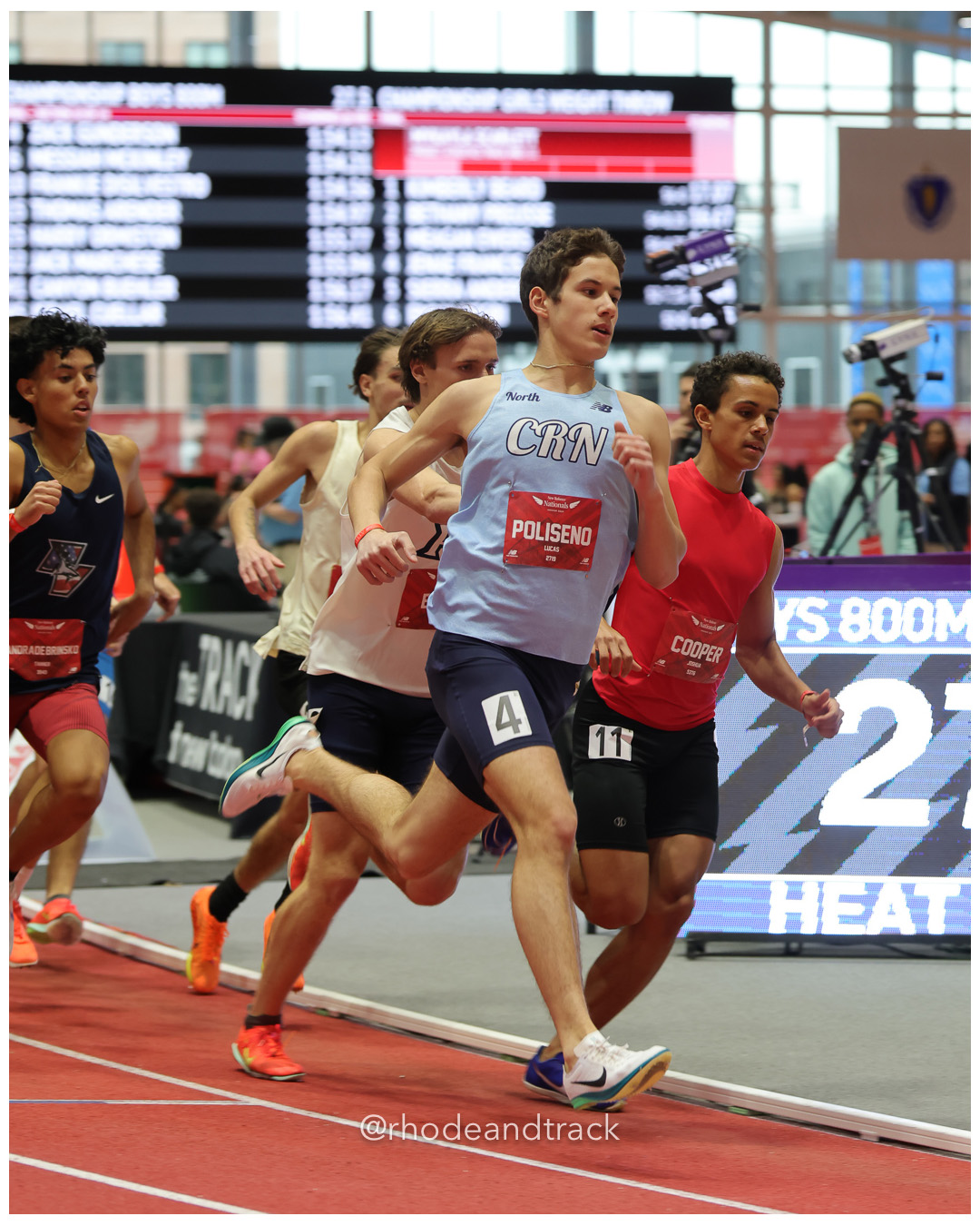 Lucas Poliseno, Council Rock North, Boys 800m, Joshua Cooper, Raleigh-NC, Boys 800m, New Balance Indoor Nationals - the TRACK at New Balance - Boston MA File: ./dir-Boys-800m/250315-NBIN-2025-Saturday-431-296A1675.jpg Lucas Poliseno, Council Rock North, Boys 800m, Joshua Cooper, Raleigh-NC, Boys 800m, New Balance Indoor Nationals - the TRACK at New Balanc…