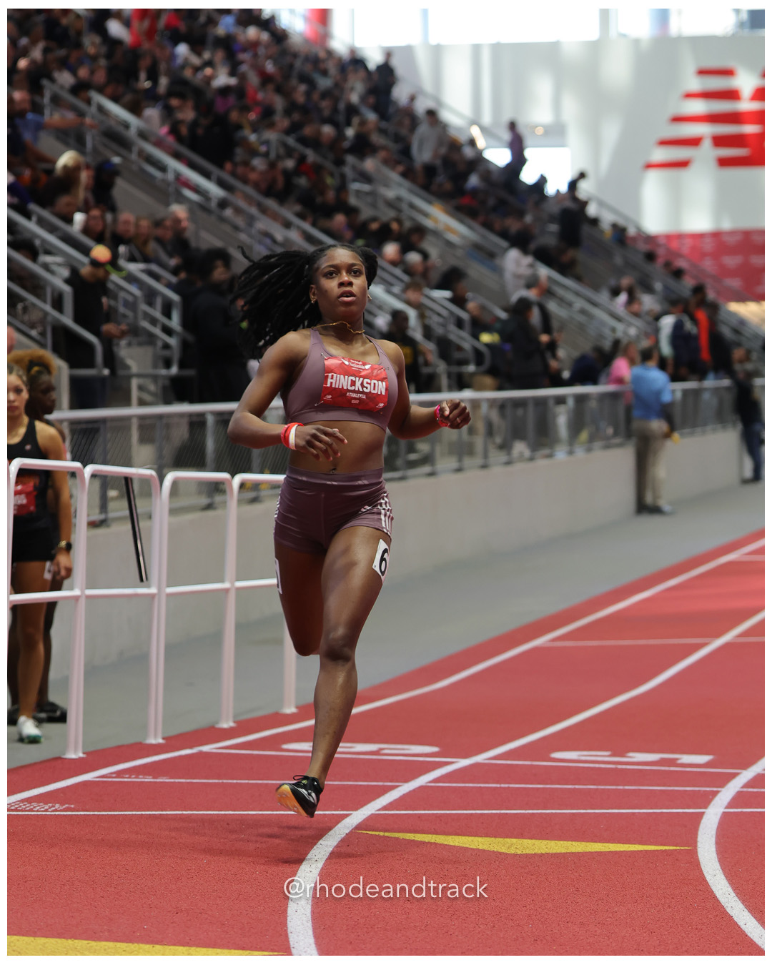 Athaleyha Hinckson, Medgar Evers Lady Cougars TC-N, Girls 200m, New Balance Indoor Nationals - the TRACK at New Balance - Boston MA – New B…