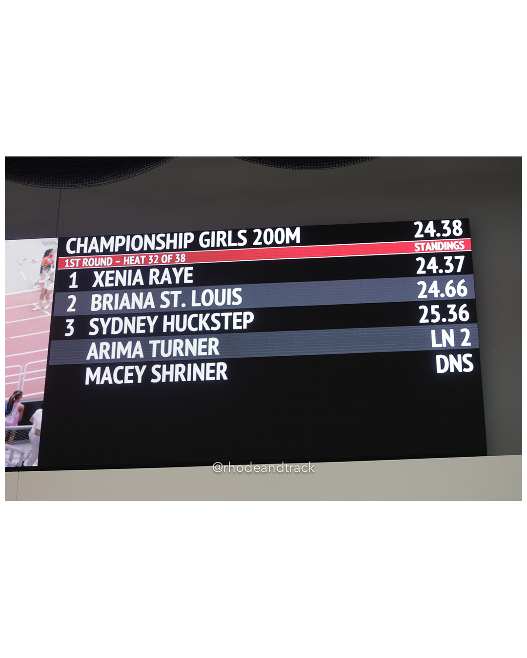 Xenia Raye, West Warwick TC, Girls 200m, Arima Turner, Montverde Academy, Girls 200m, New Balance Indoor Nationals - the TRACK at New Balan…