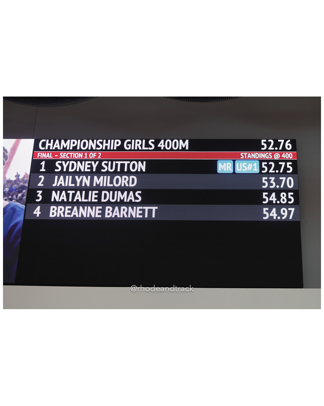 Sydney Sutton, Bullis, Girls 400m, New Balance Indoor Nationals - the TRACK at New Balance - Boston MA – New Balance Indoor Nationals – Mar…