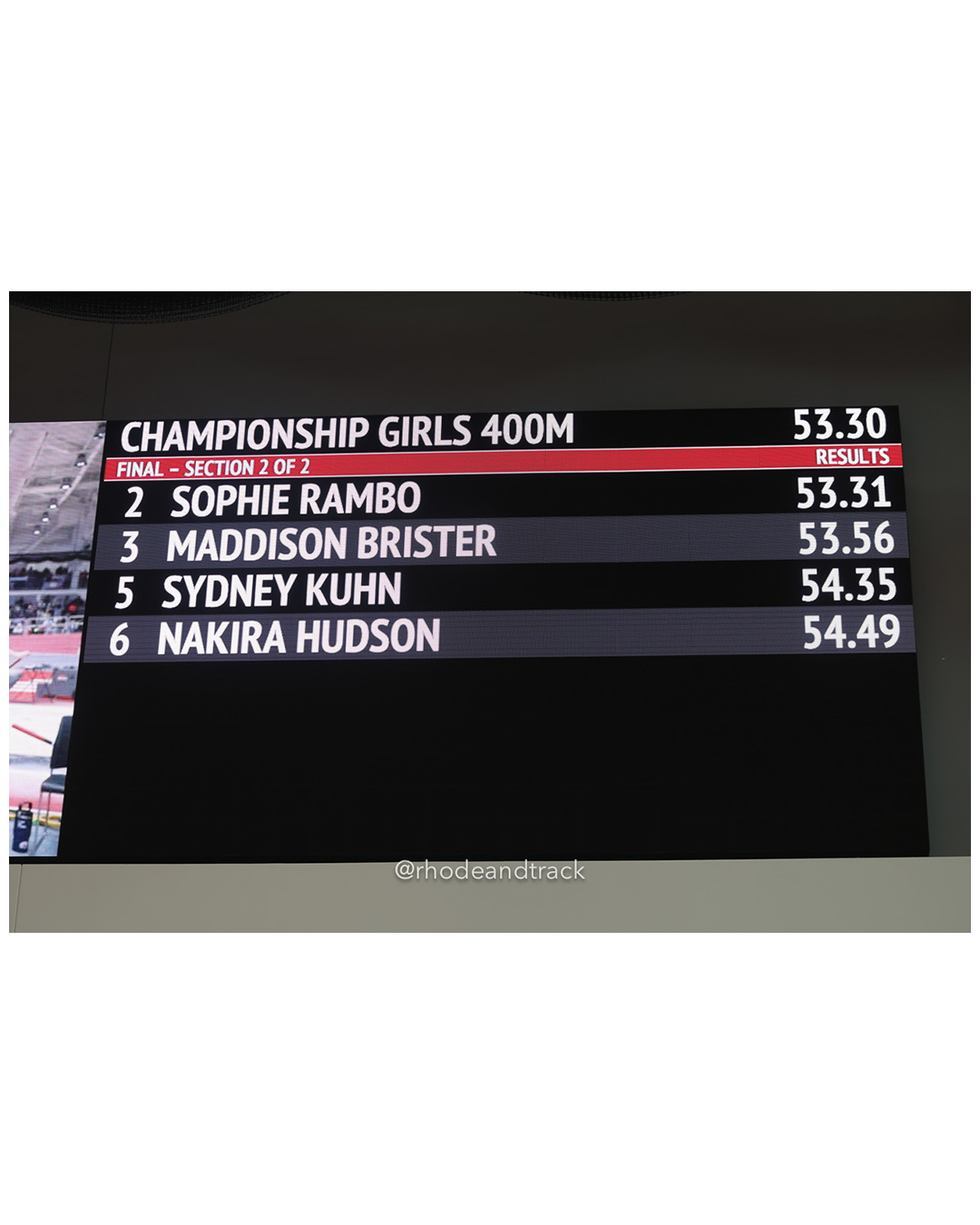 Maddison Brister, Lane 4 Track Club, Girls 00m, Sydney Kuhn, Michigan Saginaw Striders, Girls 400m, New Balance Indoor Nationals - the TRAC…