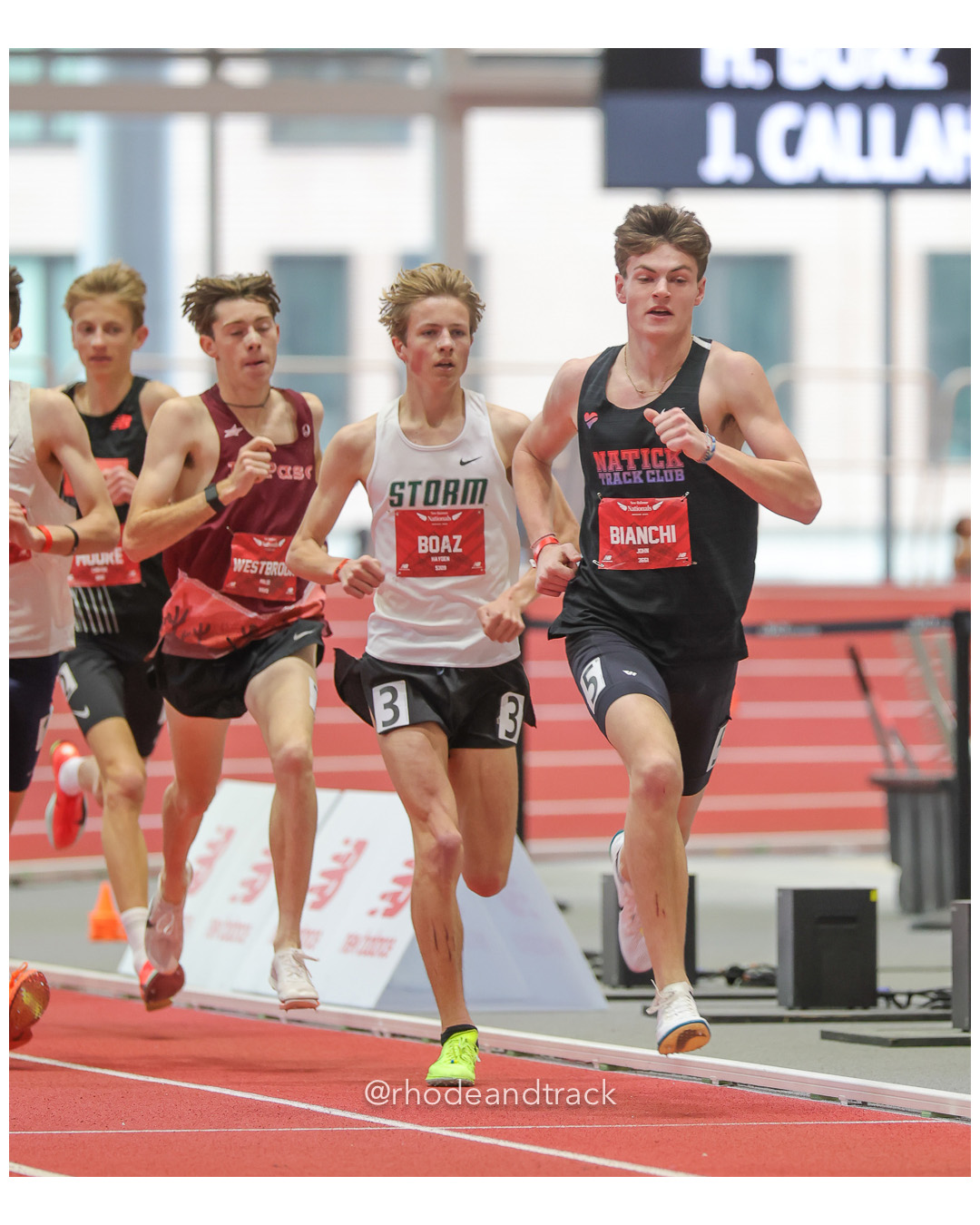 Hayden Boaz, Bend-OR, Boys Mile, John Bianchi, Natick Track Club, Boys Mile, New Balance Indoor Nationals - the TRACK at New Balance - Boston MA File: ./dir-1-Boys-Mile/250316-NBIN-2025-Sunday-107-296A1659.jpg Hayden Boaz, Bend-OR, Boys Mile, John Bianchi, Natick Track Club, Boys Mile, New Balance Indoor Nationals - the TRACK at New Balance - Bost…