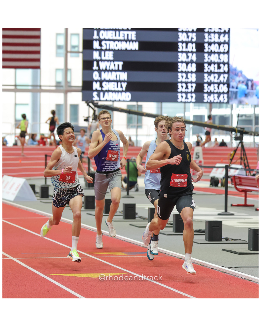 Nathan Lee, Greenwich-CT, Boys Mile, Jackson Wyatt, Greenville-SC, Boys Mile, Owen Martin, South Farms TC, Boys Mile, Noah Strohman, Wichita Falls-TX, Boys Mile, New Balance Indoor Nationals - the TRACK at New Balance - Boston MA File: ./dir-1-Boys-Mile/250316-NBIN-2025-Sunday-149-296A2651.jpg Nathan Lee, Greenwich-CT, Boys Mile, Jackson Wyatt, Greenville-SC, Boys Mile, Owen Martin, South Farms TC, Boys Mile, Noah Strohman, Wichit…