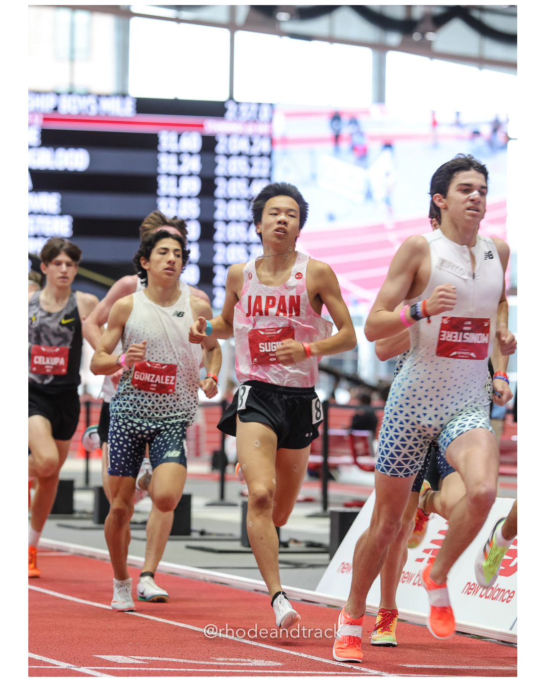 Juan Gonzalez, Fremont-NE, Boys Mile, Riku Sugie, Renegade Running, Boys Mile, New Balance Indoor Nationals - the TRACK at New Balance - Boston MA File: ./dir-1-Boys-Mile/250316-NBIN-2025-Sunday-192-296A3514.jpg Juan Gonzalez, Fremont-NE, Boys Mile, Riku Sugie, Renegade Running, Boys Mile, New Balance Indoor Nationals - the TRACK at New Balance - Bo…
