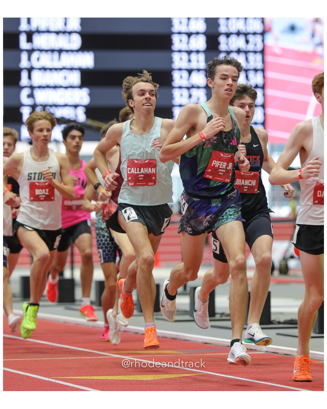 James Callahan, Apex-NC, Boys Mile, Jameson Pifer Jr, Suwanee-GA, Boys Mile, New Balance Indoor Nationals - the TRACK at New Balance - Boston MA File: ./dir-1-Boys-Mile/250316-NBIN-2025-Sunday-98-296A1536.jpg James Callahan, Apex-NC, Boys Mile, Jameson Pifer Jr, Suwanee-GA, Boys Mile, New Balance Indoor Nationals - the TRACK at New Balance - Bost…