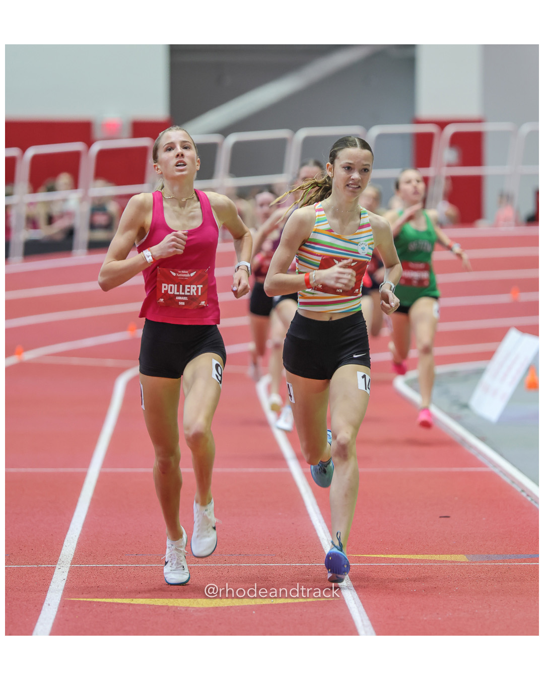 Annabel Pollert, Carmel-IN, Girls Mile, Kaitlyn Estep, Raleigh Catholic, Girls Mile, New Balance Indoor Nationals - the TRACK at New Balanc…