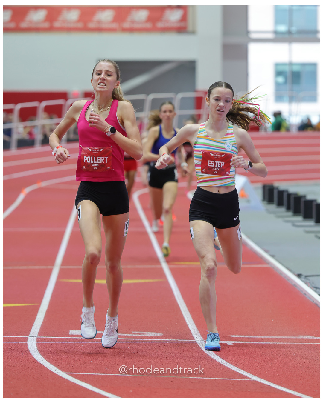 Annabel Pollert, Carmel-IN, Girls Mile, Kaitlyn Estep, Raleigh Catholic, Girls Mile, New Balance Indoor Nationals - the TRACK at New Balanc…
