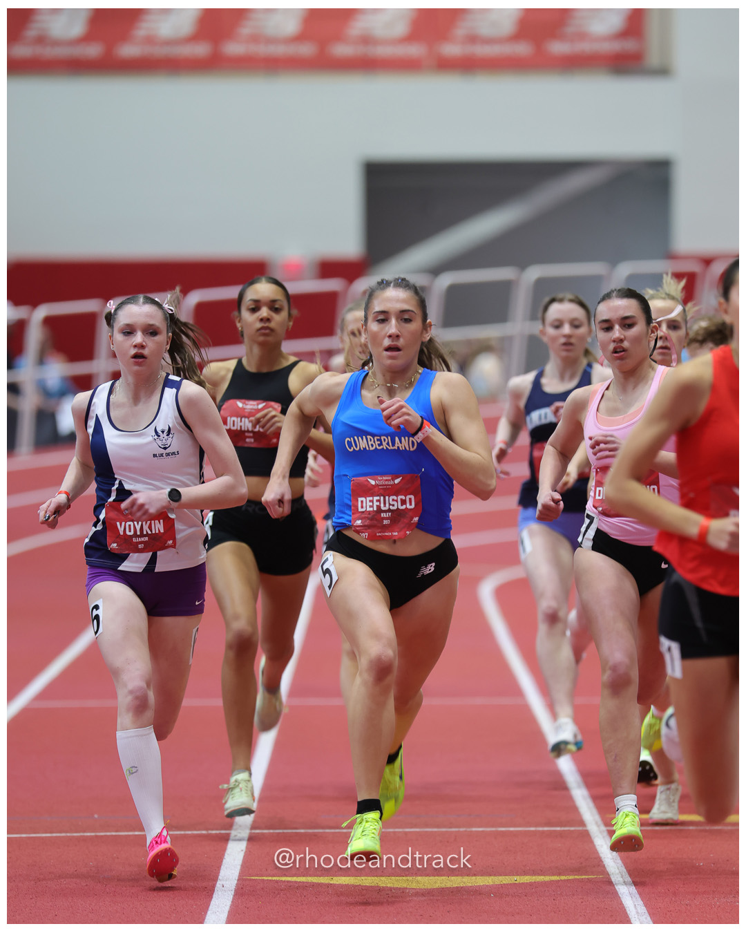 Eleanor Voykin, Blue Devils AC, Girls Mile, Kiley DeFusco, Cumberland, Girls Mile, New Balance Indoor Nationals - the TRACK at New Balance…
