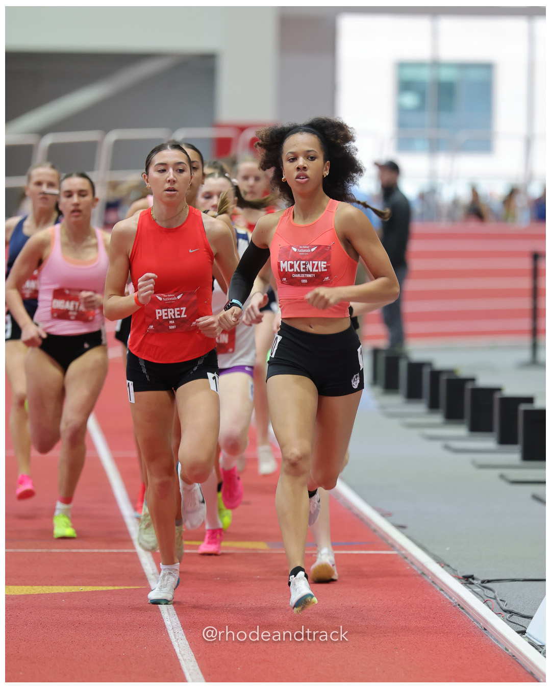 Mia Perez, Canyon Lake -TX, Girls Mile, Charlize-Trinity McKenzie, P23 Family Racing, Girls Mile, New Balance Indoor Nationals - the TRACK…