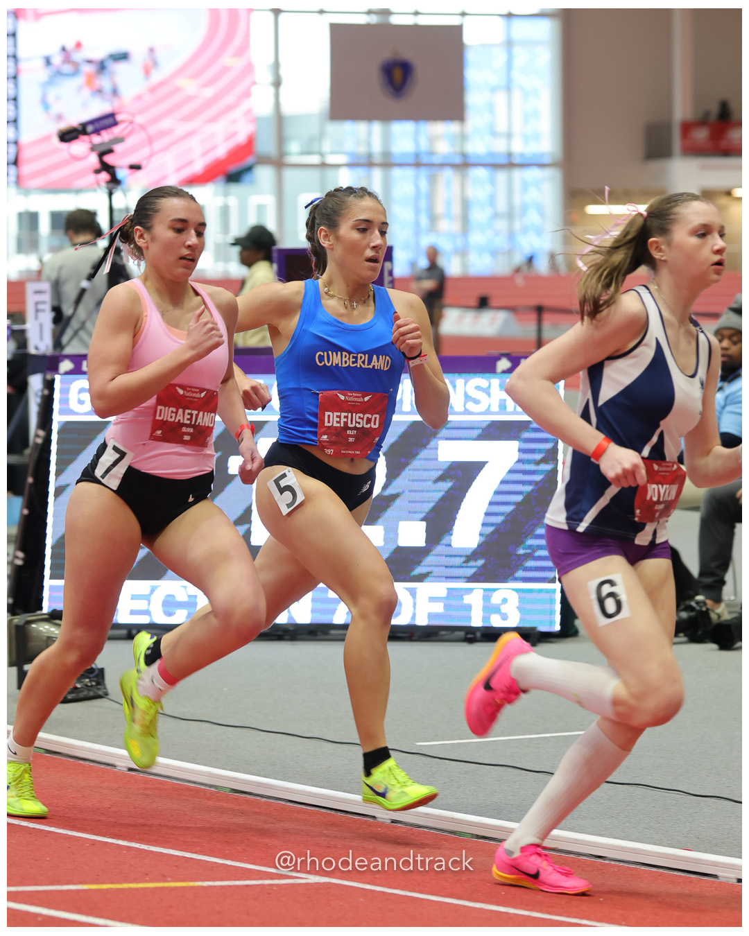 Olivia Digaetano, Connetquot Track Club, Girls Mile, Kiley DeFusco, Cumberland, Girls Mile, New Balance Indoor Nationals - the TRACK at New…