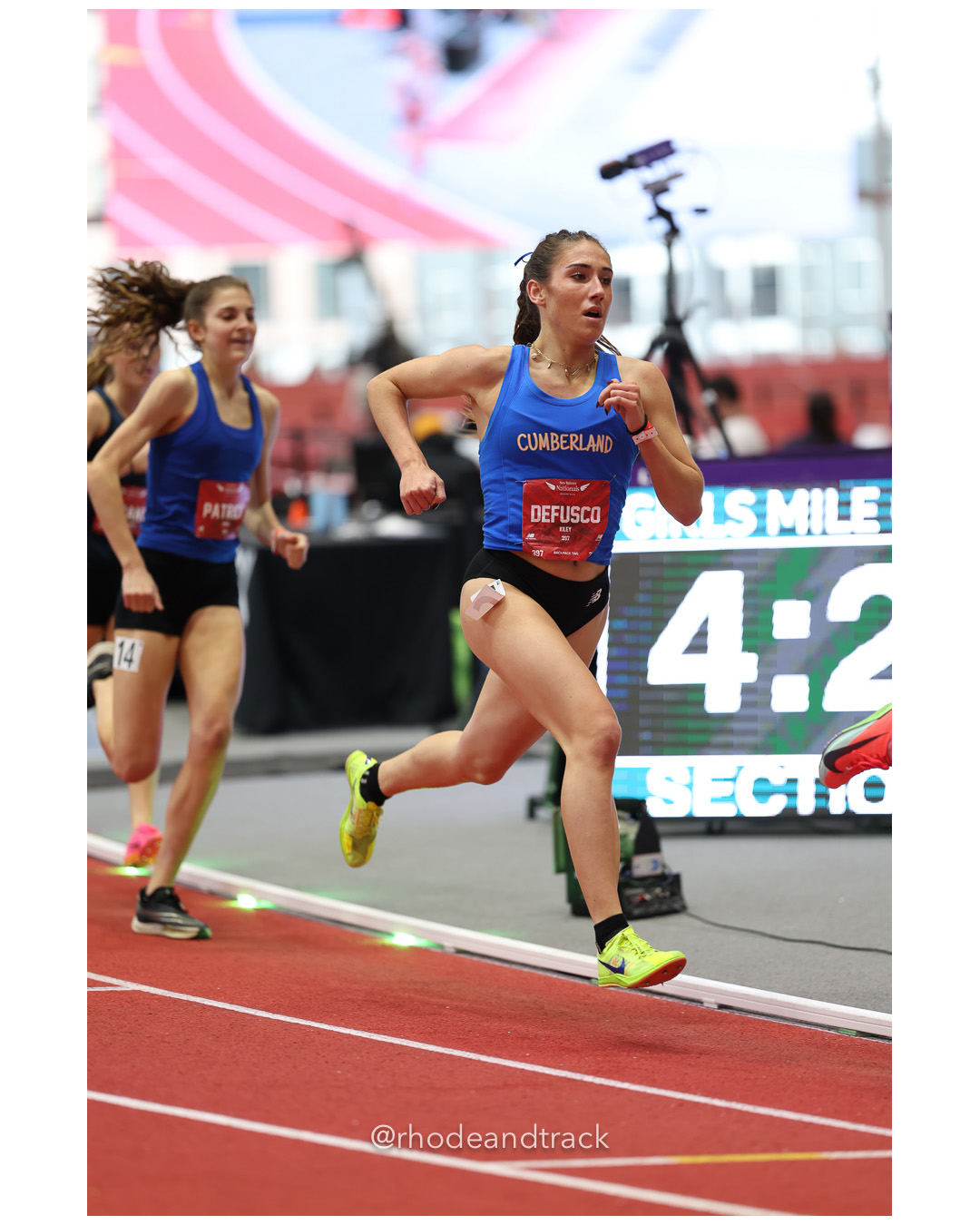 Kiley DeFusco, Cumberland, Girls Mile, New Balance Indoor Nationals - the TRACK at New Balance - Boston MA – New Balance Indoor Nationals –…