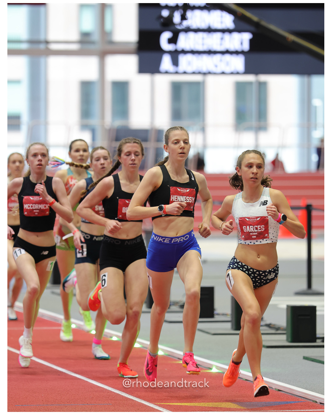 Abigail Hennessy, Westford TC, Girls Mile, Victoria Garces, Midland-MI, Girls Mile, New Balance Indoor Nationals - the TRACK at New Balance - Boston MA File: ./dir-Girls-Mile/250316-NBIN-2025-Sunday-312-296A6124.jpg Abigail Hennessy, Westford TC, Girls Mile, Victoria Garces, Midland-MI, Girls Mile, New Balance Indoor Nationals - the TRACK at New Balance…