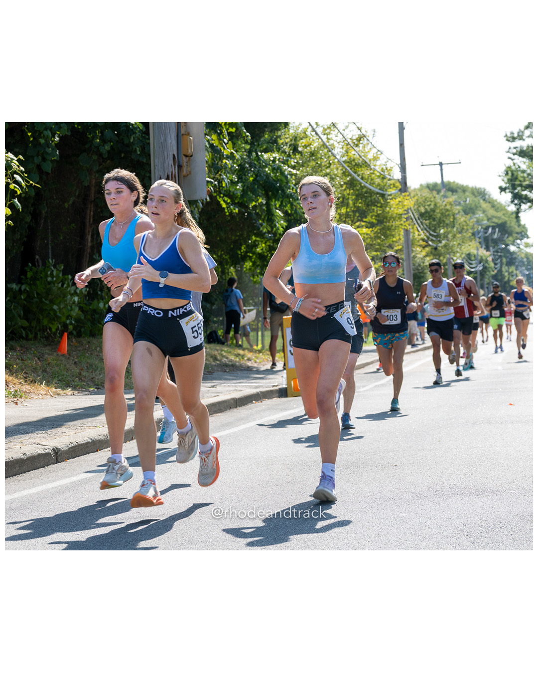 Charli McCue, Gabby Stoothoff, Cecelia Ludwig, Erin McVeigh - Bobby Doyle Summer Classic 5 Mile Road Race - August 10 2025 - Narragansett R…