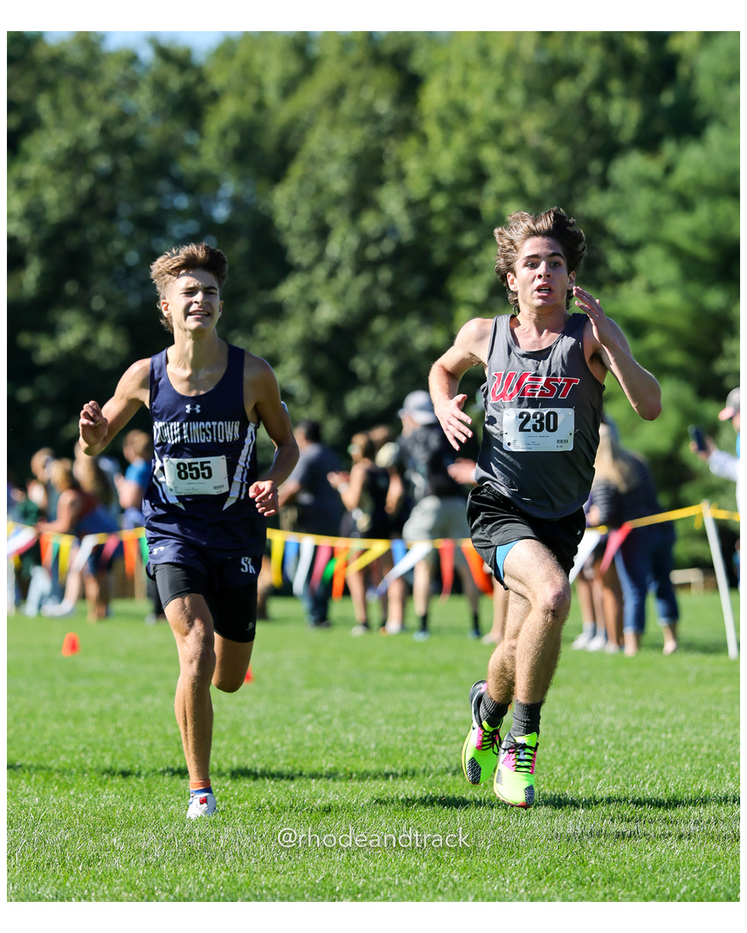 Tucker Richmond - South Kingstown High School - 18:06.82 - Aidan Gosselin - Cranston West HS - 18:06.00 - 2025 Injury Fund Carnival XC Cros…