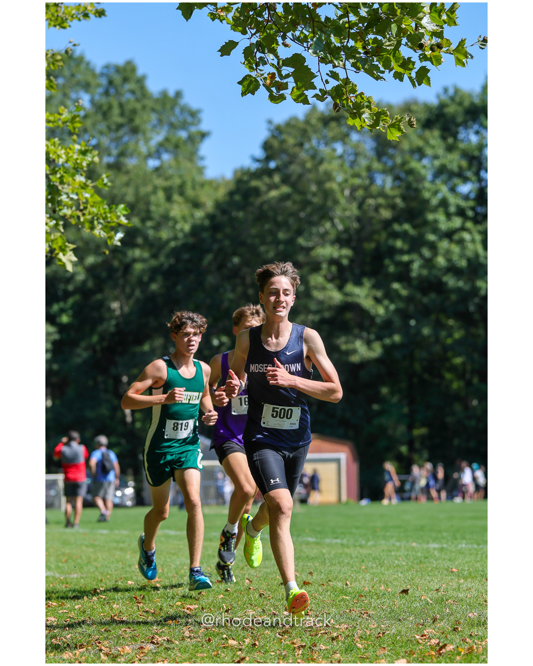Mason Smith - Smithfield High School - 17:27.74 - Ben Glew - Moses Brown School - 17:31.84 - 2025 Injury Fund Carnival XC Cross Country Rac…