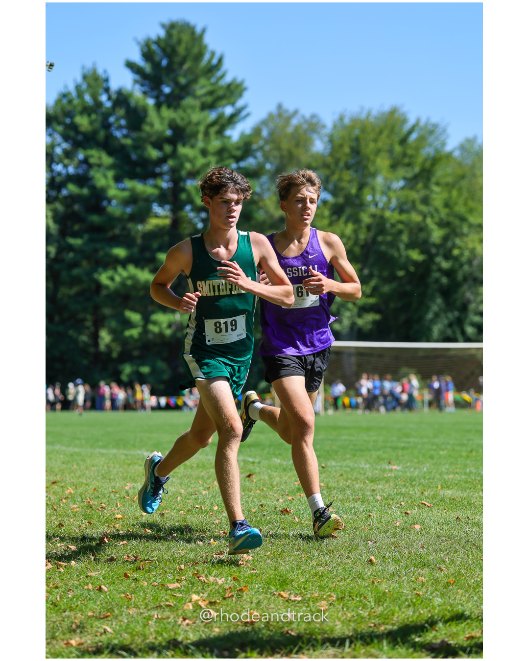 Mason Smith - Smithfield High School - 17:27.74 - Noah Johnson - Classical High School - 17:41.61 - 2025 Injury Fund Carnival XC Cross Coun…