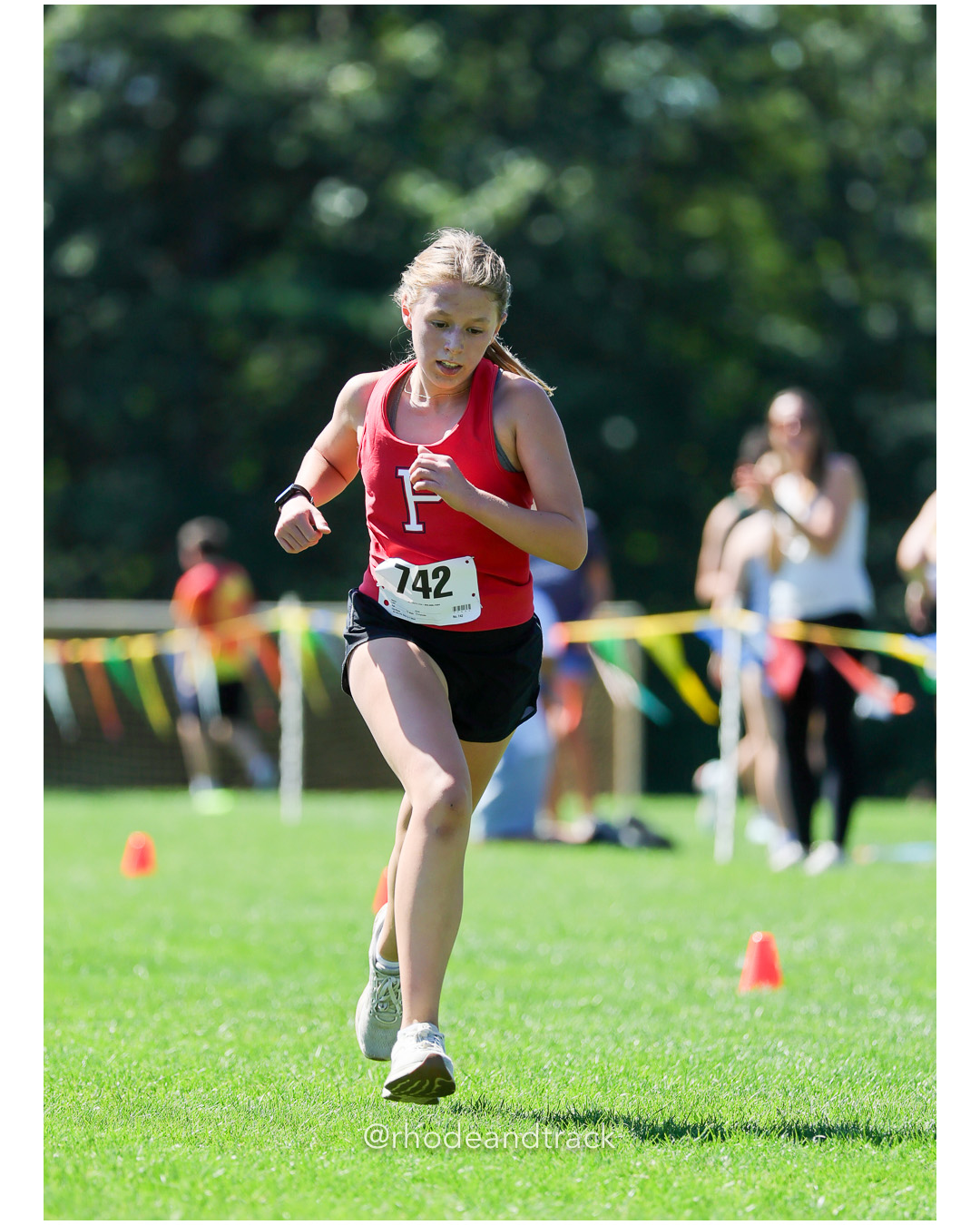 Eva Shumski - Portsmouth High School - 18:34.64 - 2025 Injury Fund Carnival XC Cross Country Race - Deerfield Park, Smithfield RI - August…